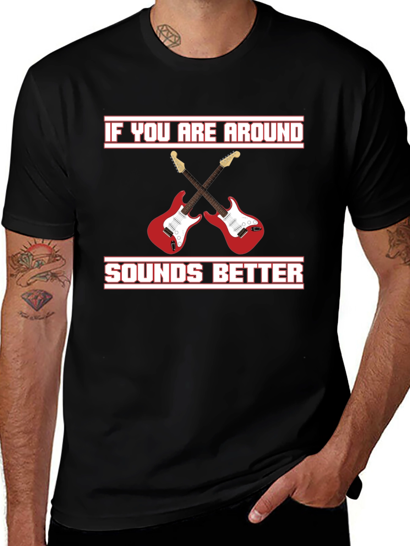 Variant 4 of Sounds Better Guitar Graphic Tee