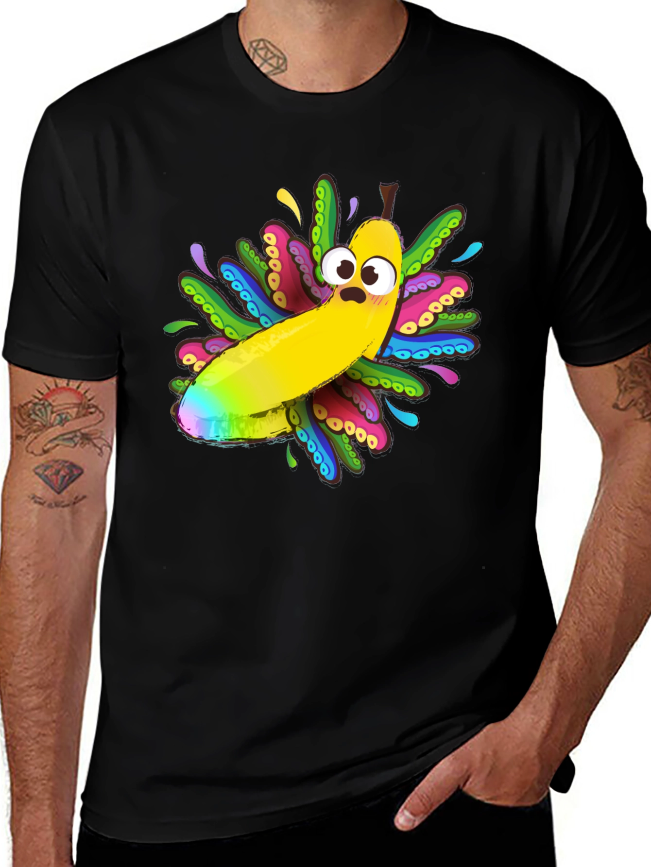 Variant 3 of Funny Rainbow Banana T-Shirt