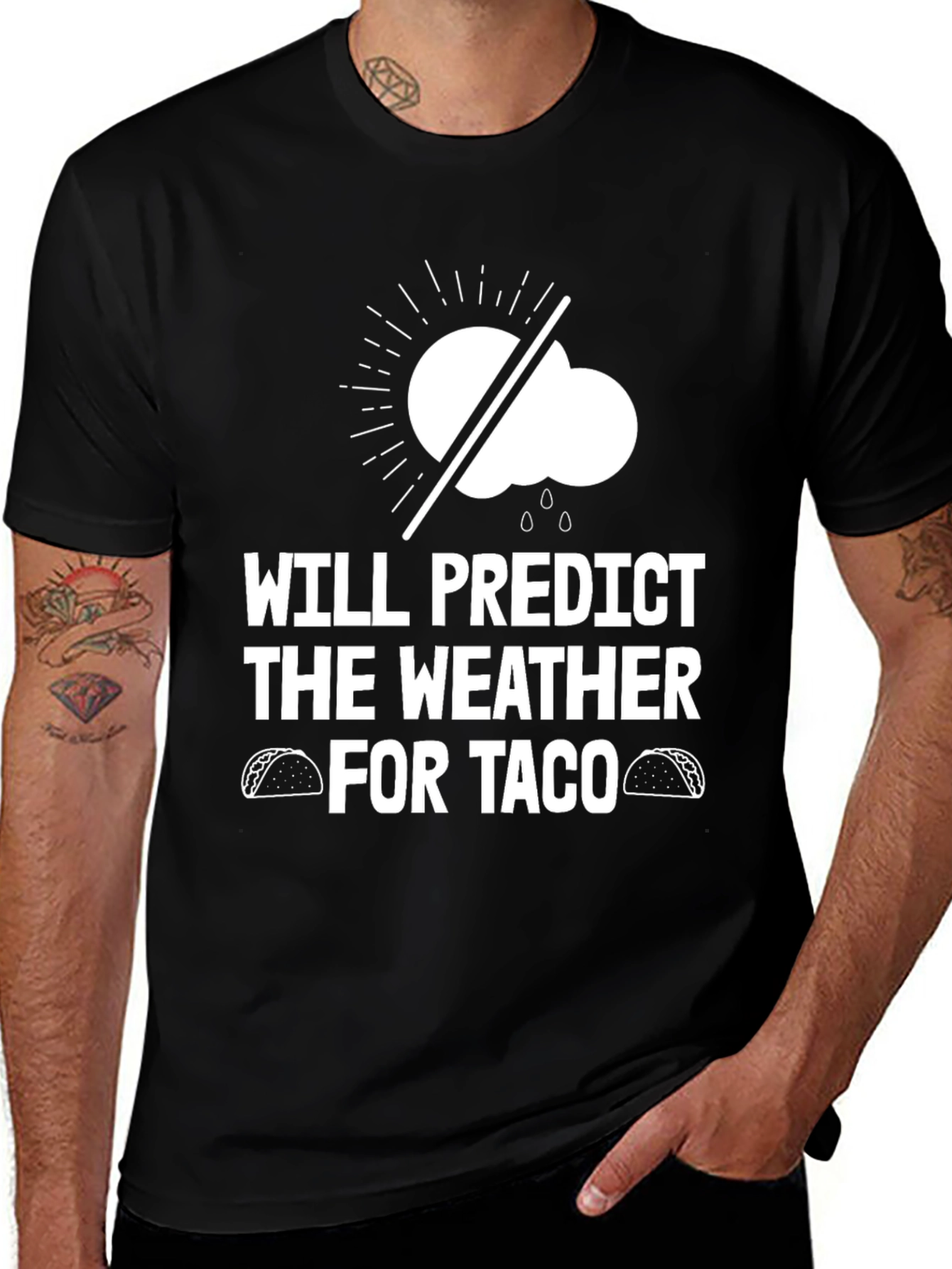 Variant 20 of Funny Weather Forecast Taco T-Shirt