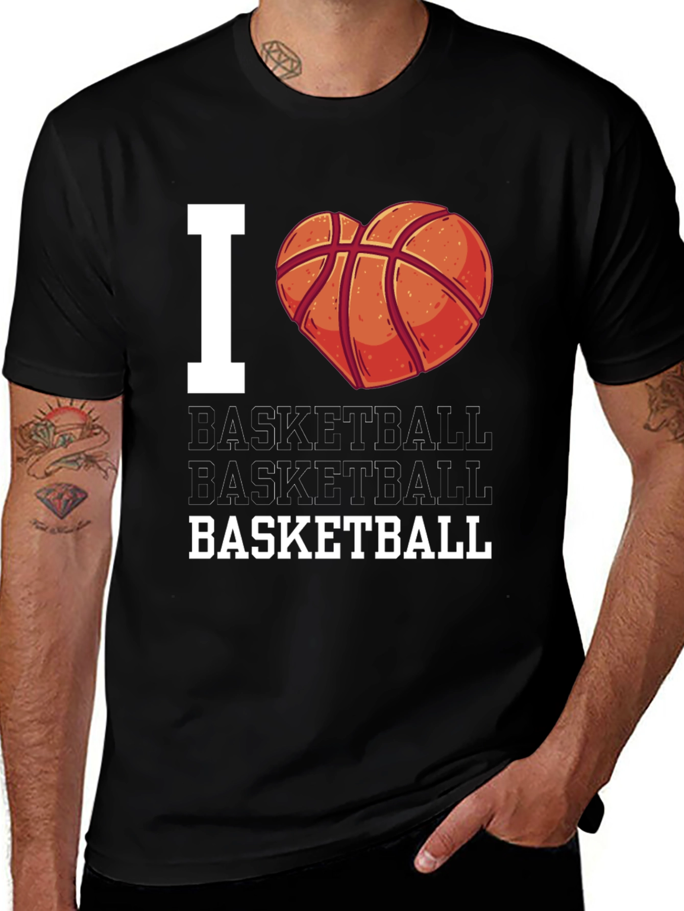 Variant 27 of I Heart Basketball T-Shirt - Fan Apparel