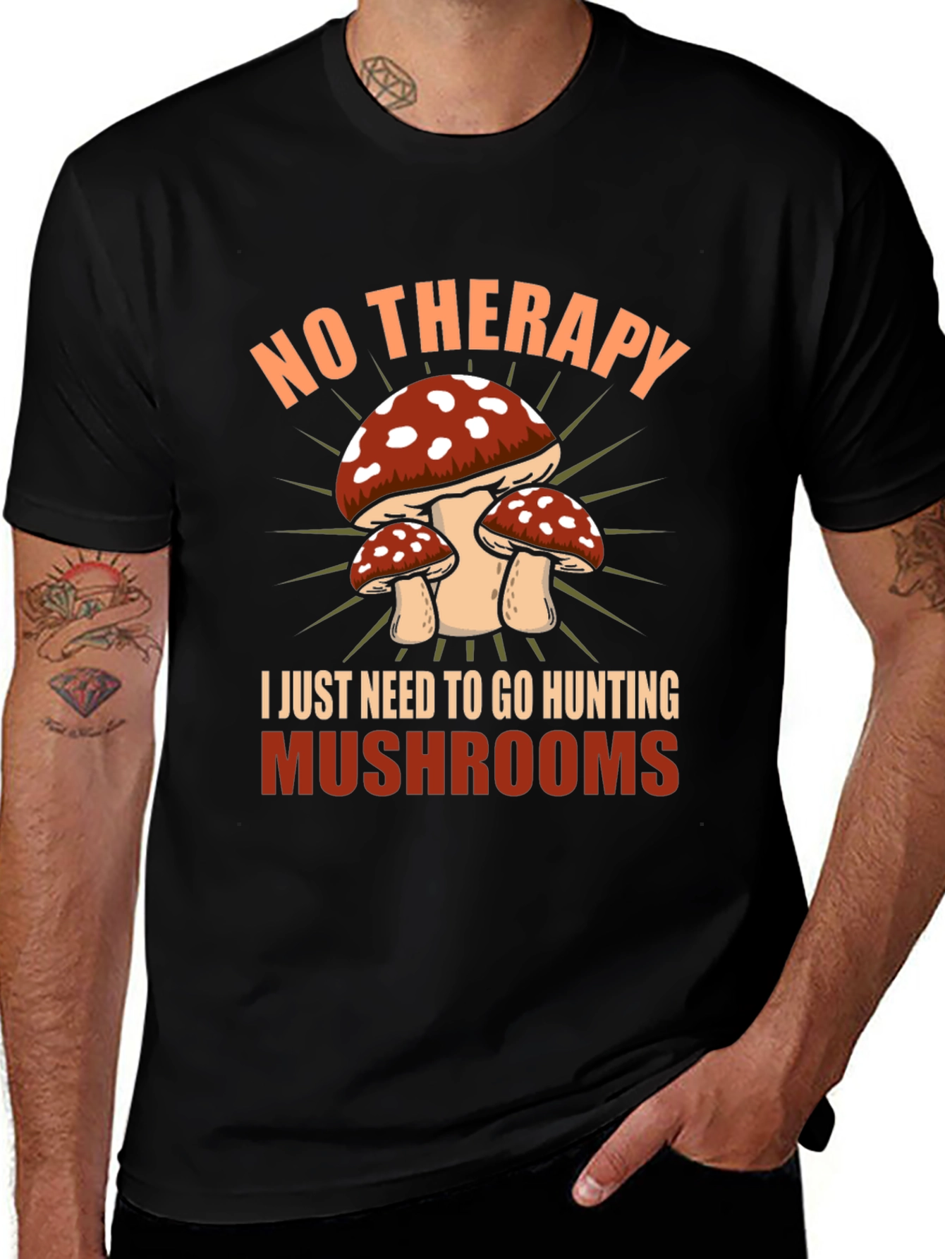 Mushroom Hunting Therapy T-Shirt