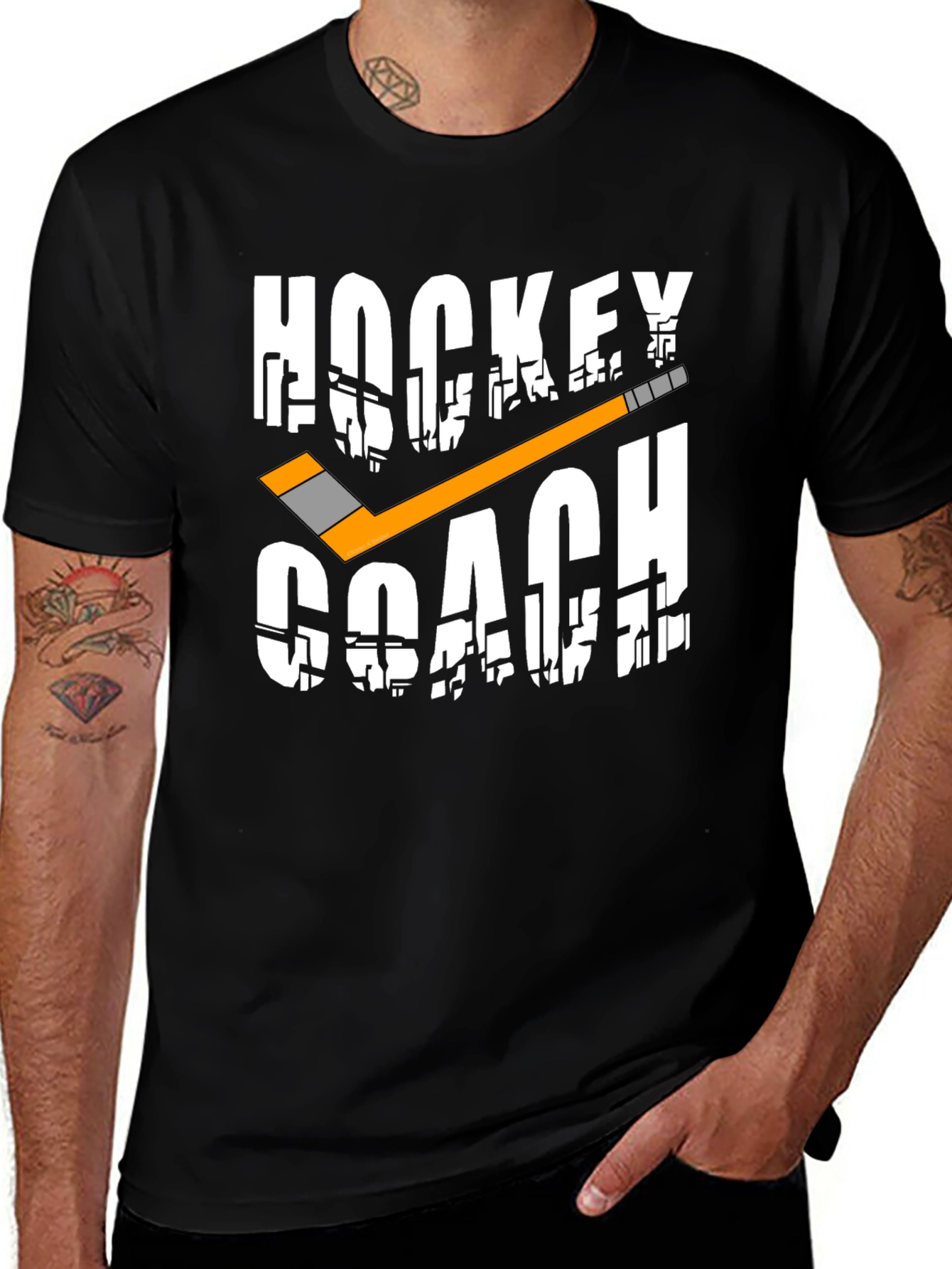 Variant 3 of Hockey Coach Graphic T-Shirt