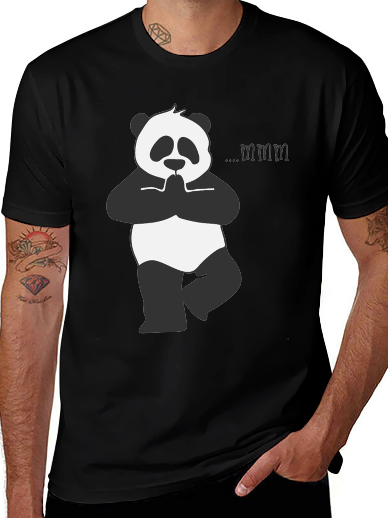 Variant 9 of Yoga Panda Graphic Tee - Zen Meditation Shirt