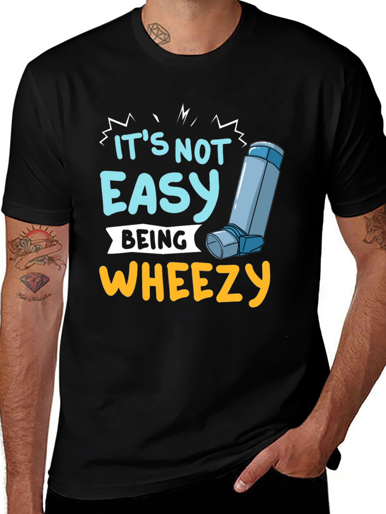 Variant 27 of It's Not Easy Being Wheezy Black Graphic Tee