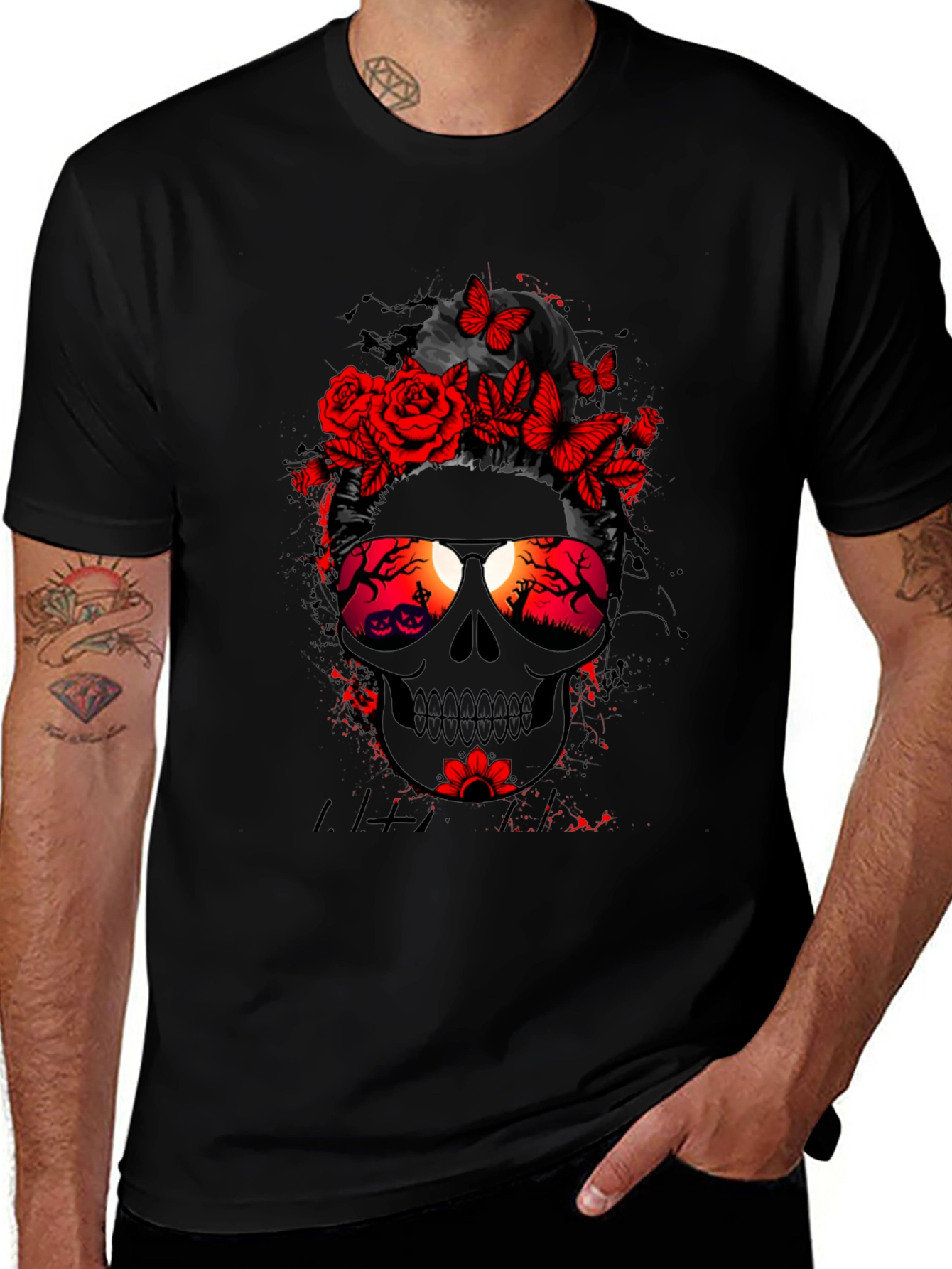 Variant 30 of Day of the Dead Skull T-Shirt