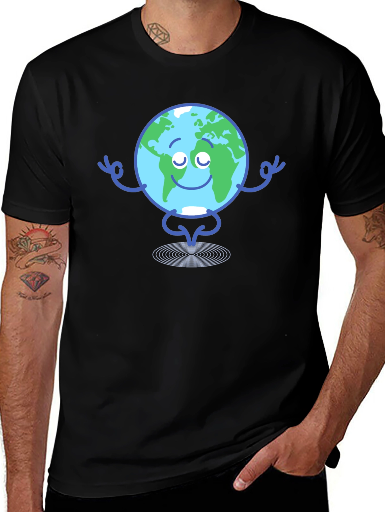 Variant 12 of Meditating Earth Graphic T-Shirt