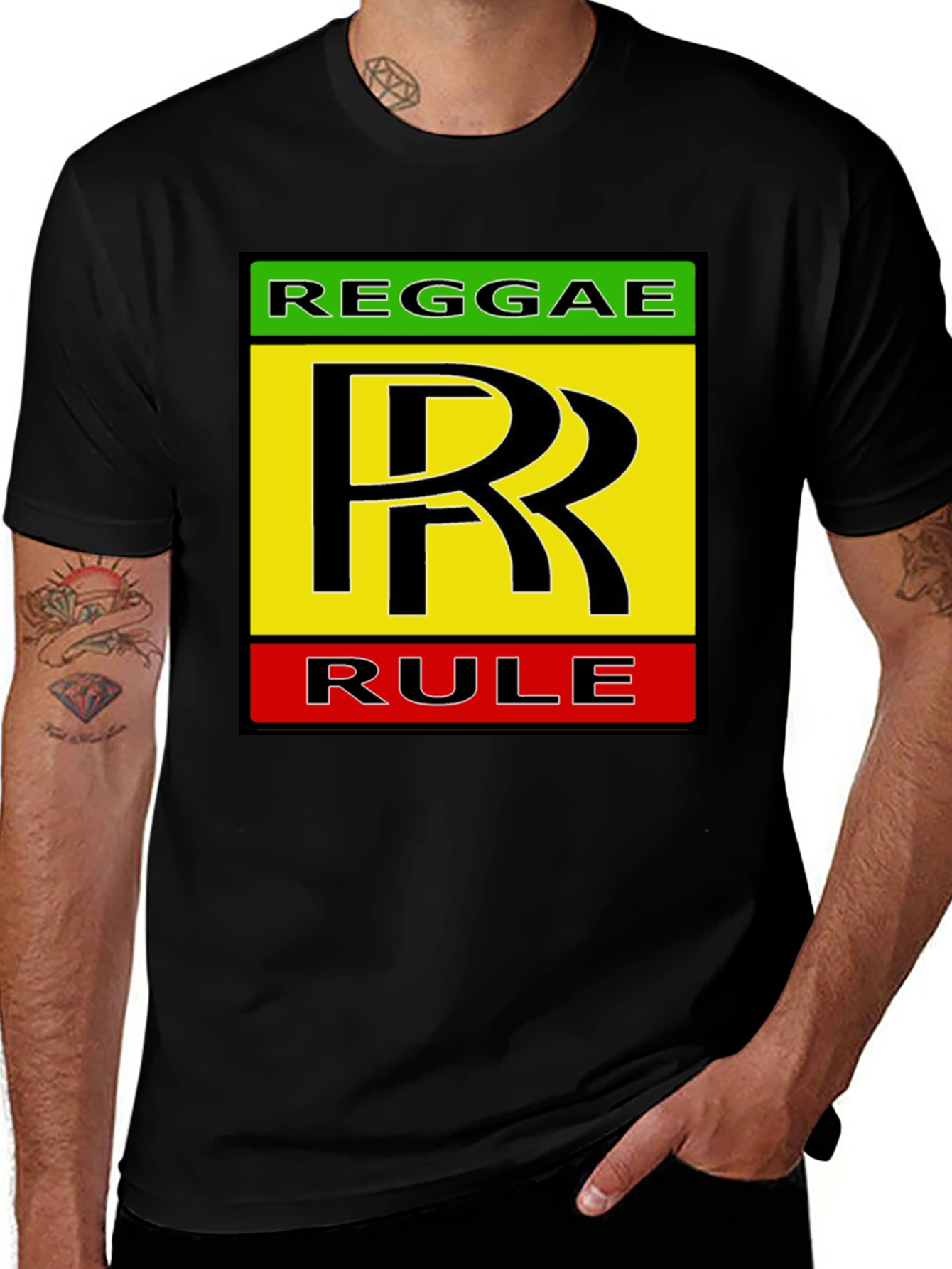 Variant 16 of Reggae Rule Graphic Tee - Black