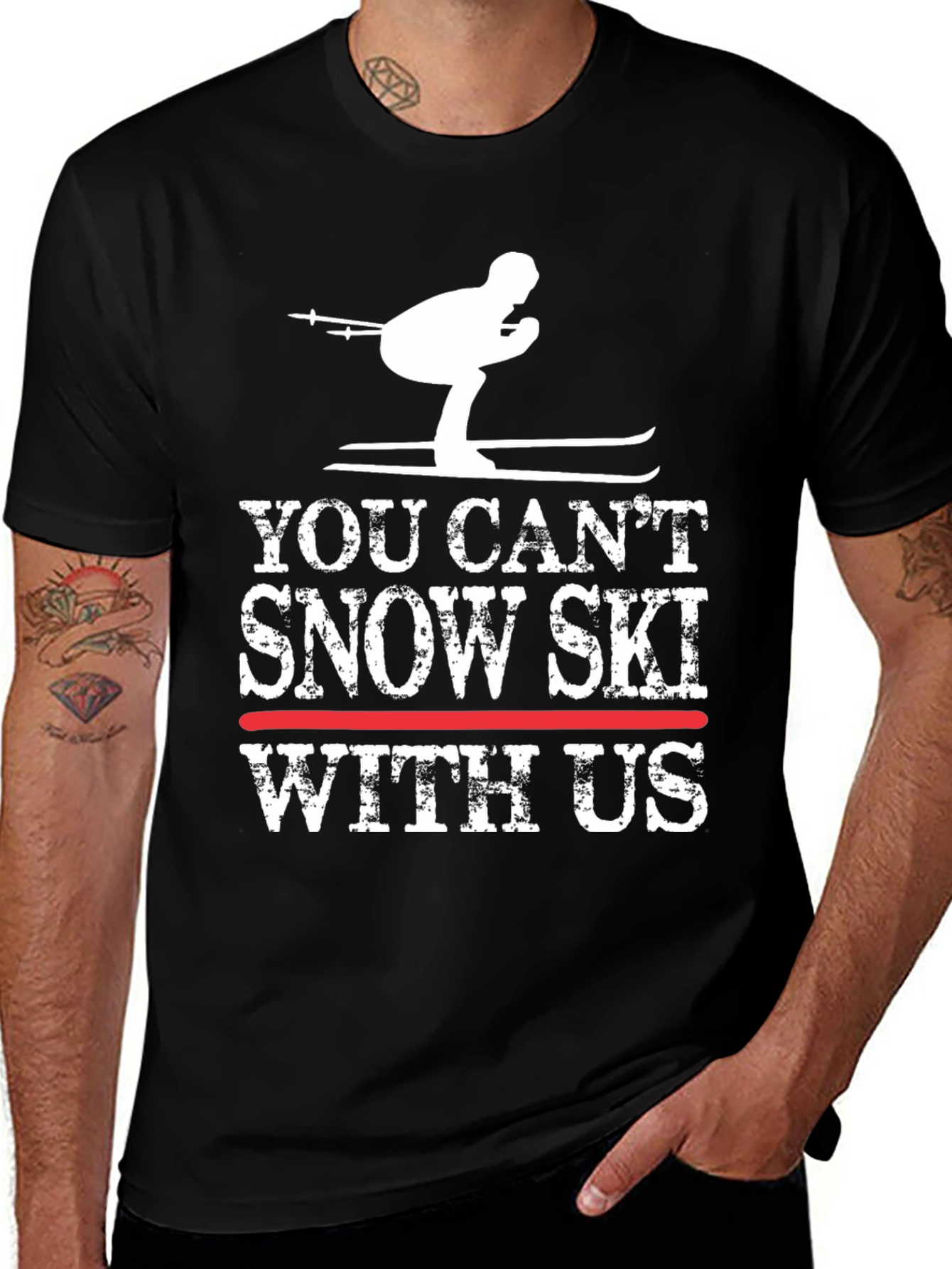 Variant 11 of Funny Snow Skiing T-Shirt
