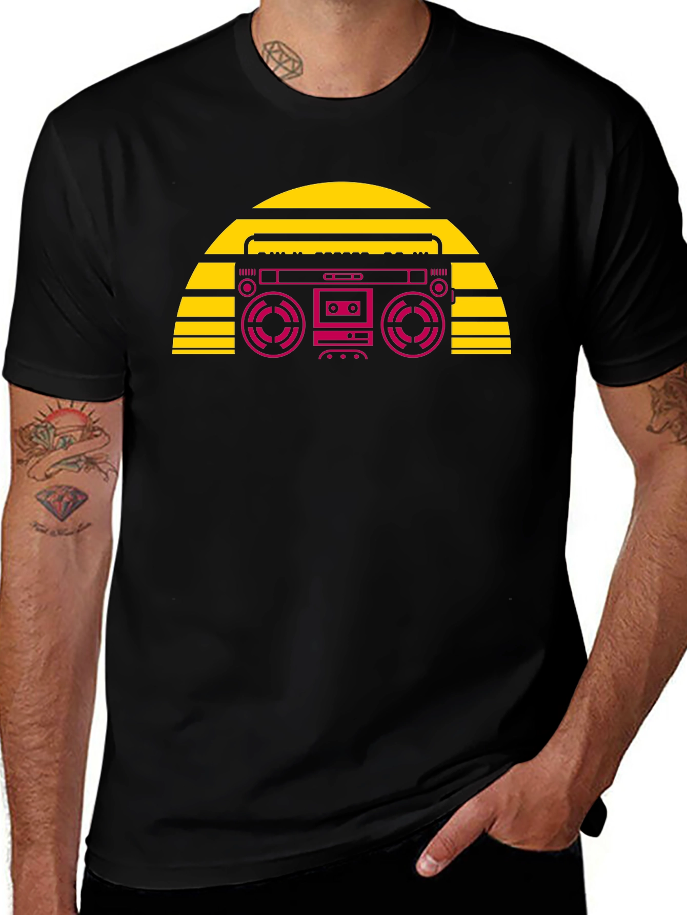 Variant 6 of Retro Boombox T-Shirt - Vintage Music Style