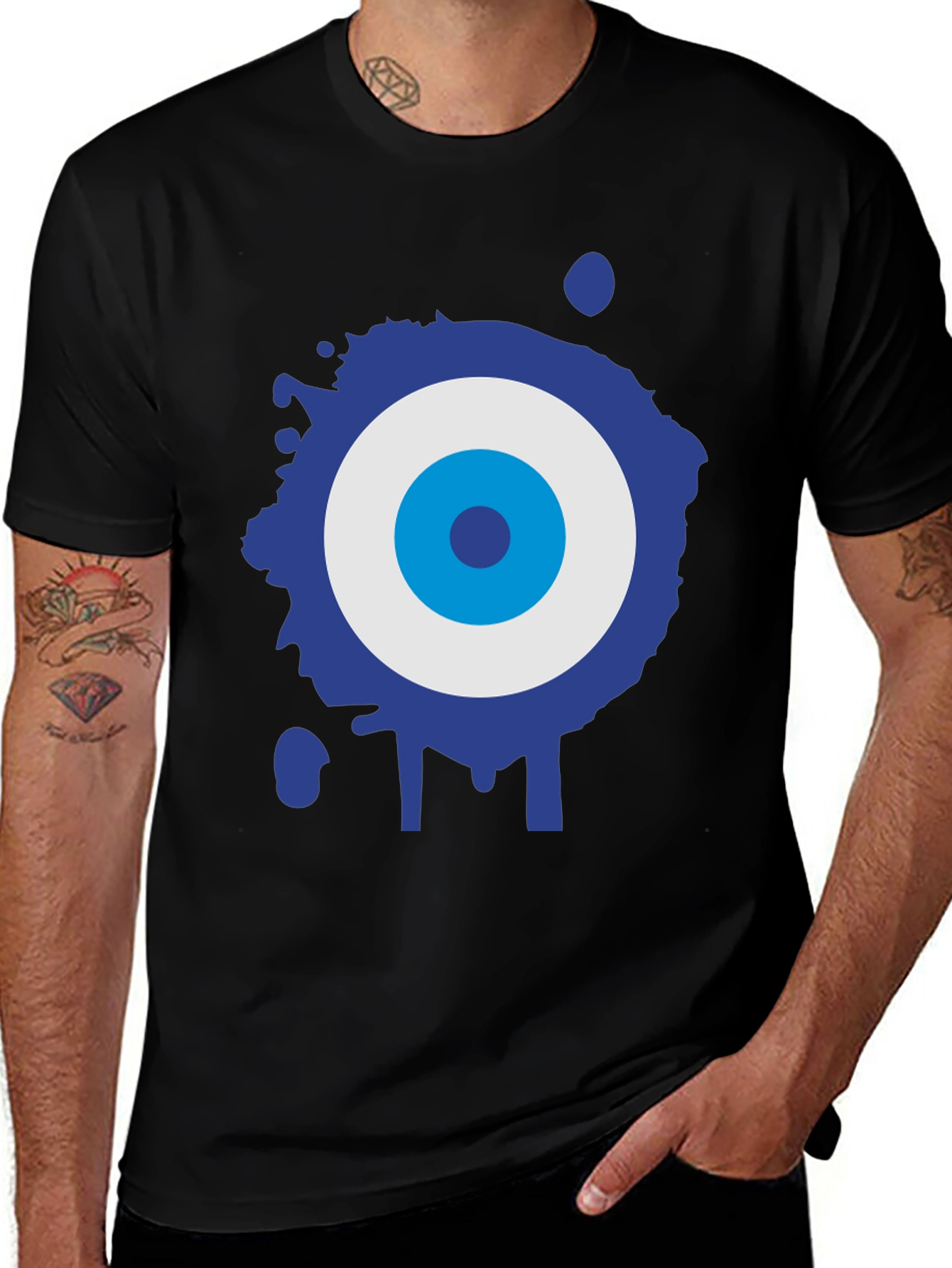 Variant 16 of Evil Eye Graphic Tee - Men's Black T-Shirt
