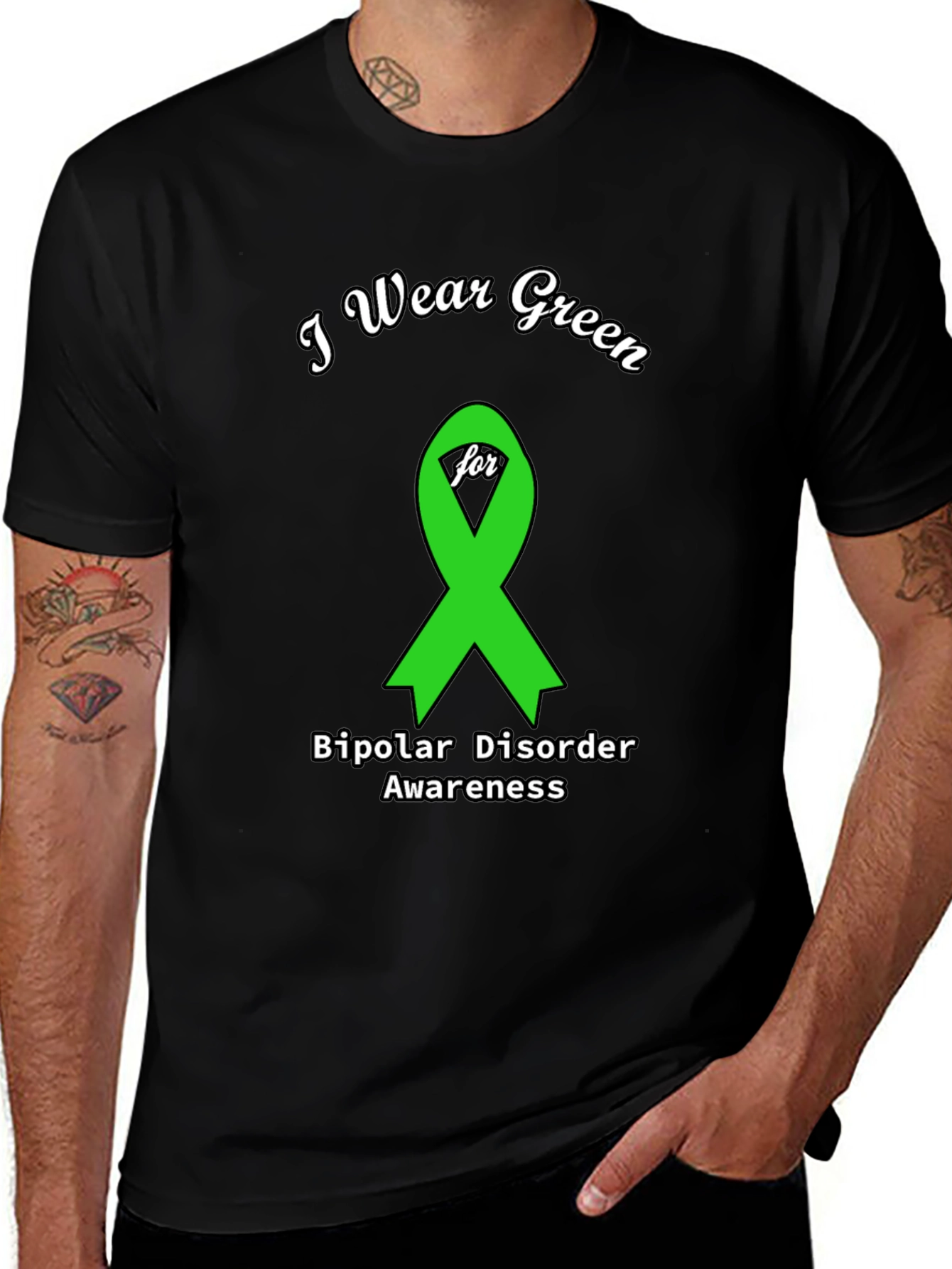 I Wear Green for Bipolar Awareness T-Shirt