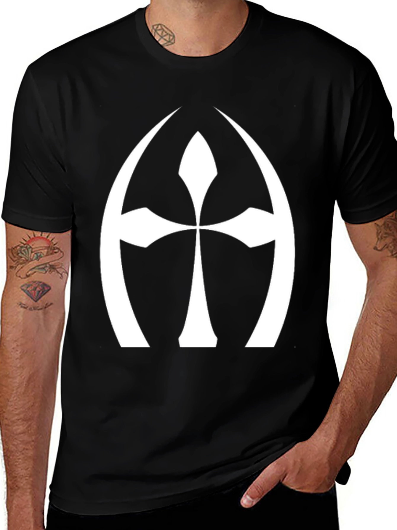 Variant 22 of Cross Graphic Black T-Shirt