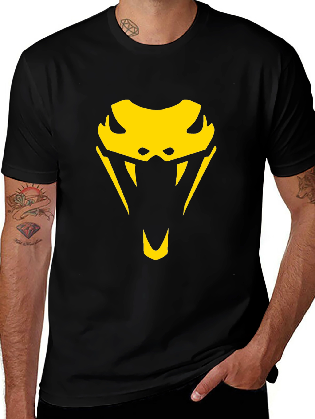 Black Viper Snake Logo Graphic T-Shirt main image