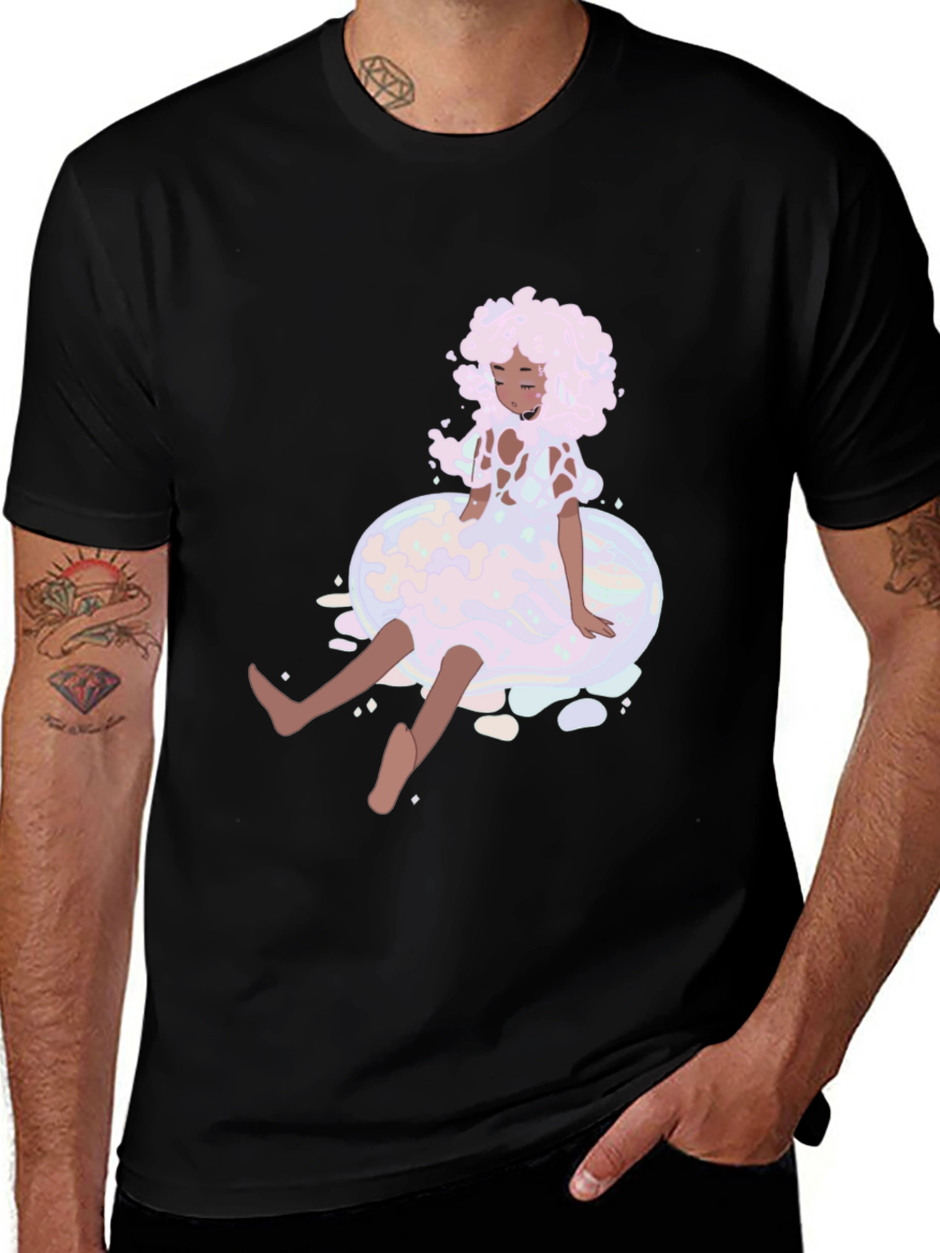 Variant 15 of Unique Graphic Tee - Bubble Dream Design