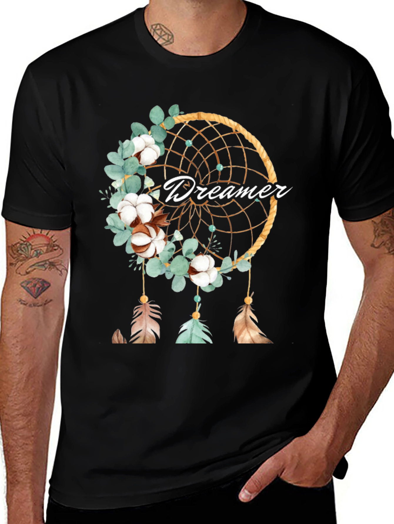 Variant 27 of Dreamer Dreamcatcher T-Shirt Boho Style
