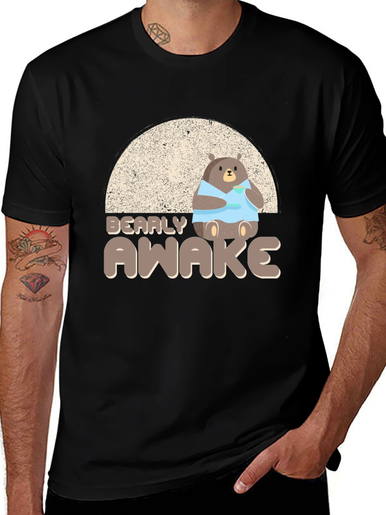 Variant 28 of Bearly Awake Graphic T-Shirt - Cozy & Cute!