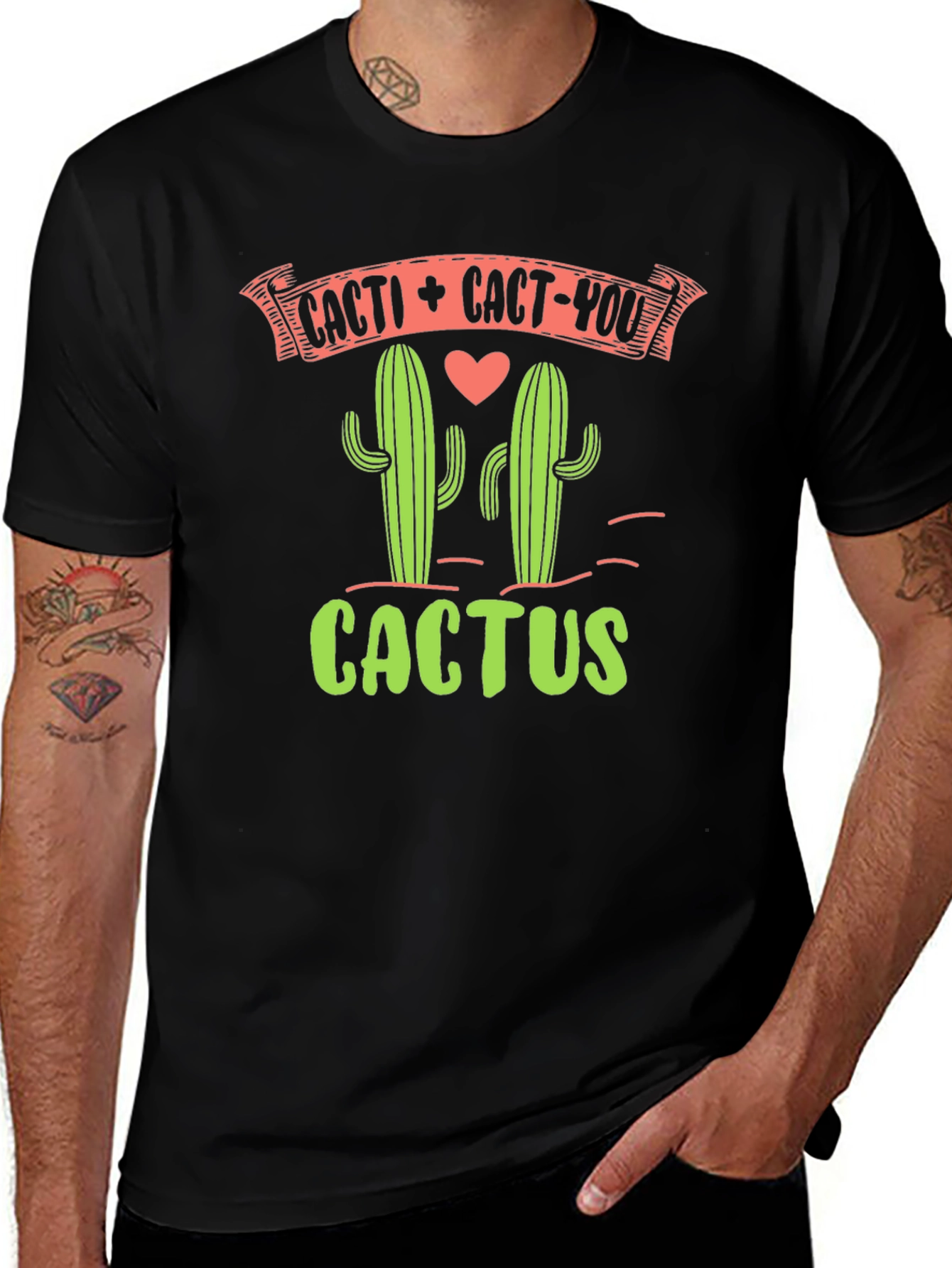 Variant 20 of Cacti + Cact-You Graphic T-Shirt