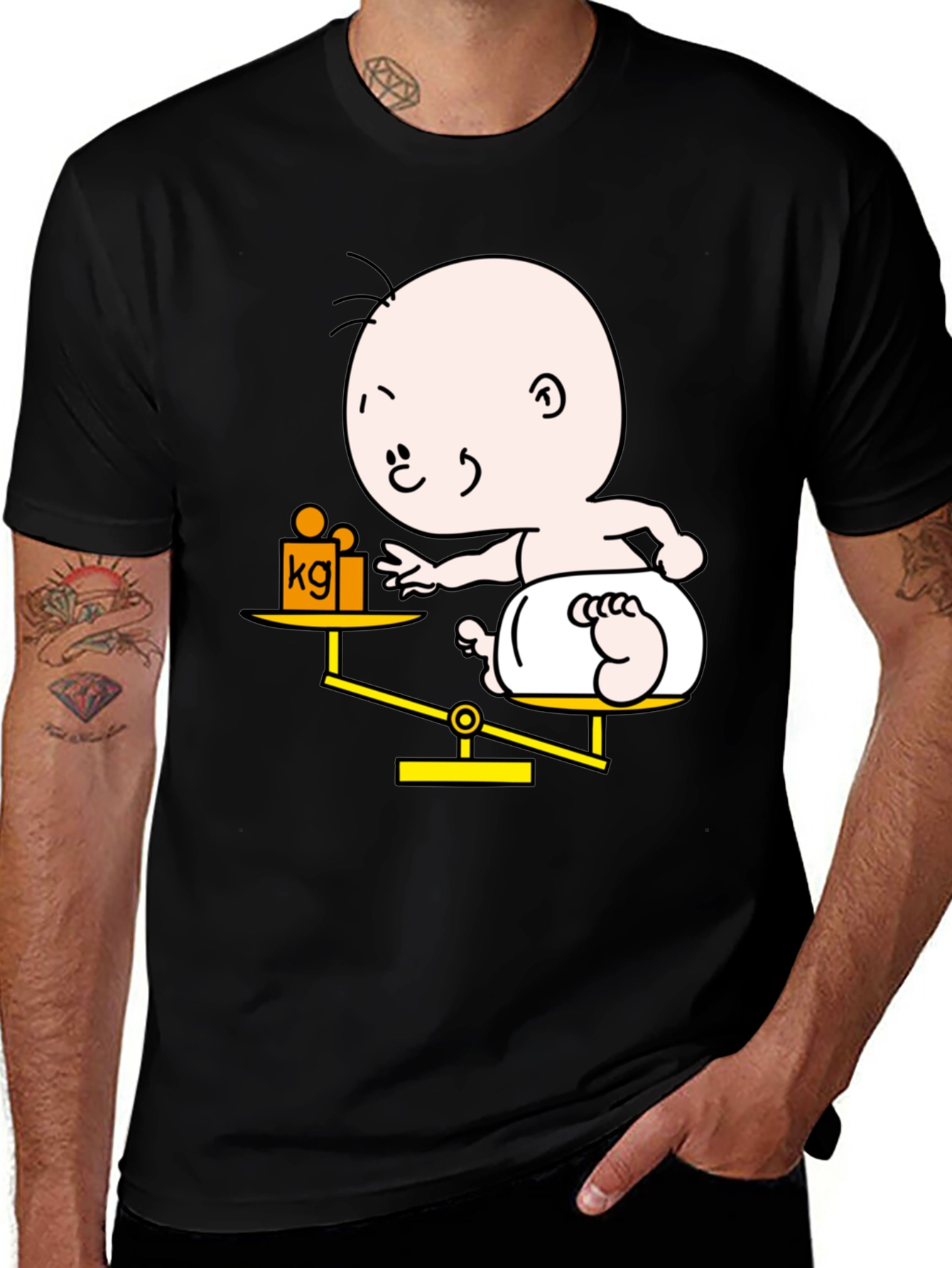 Variant 7 of Baby Weight Scale Graphic T-Shirt