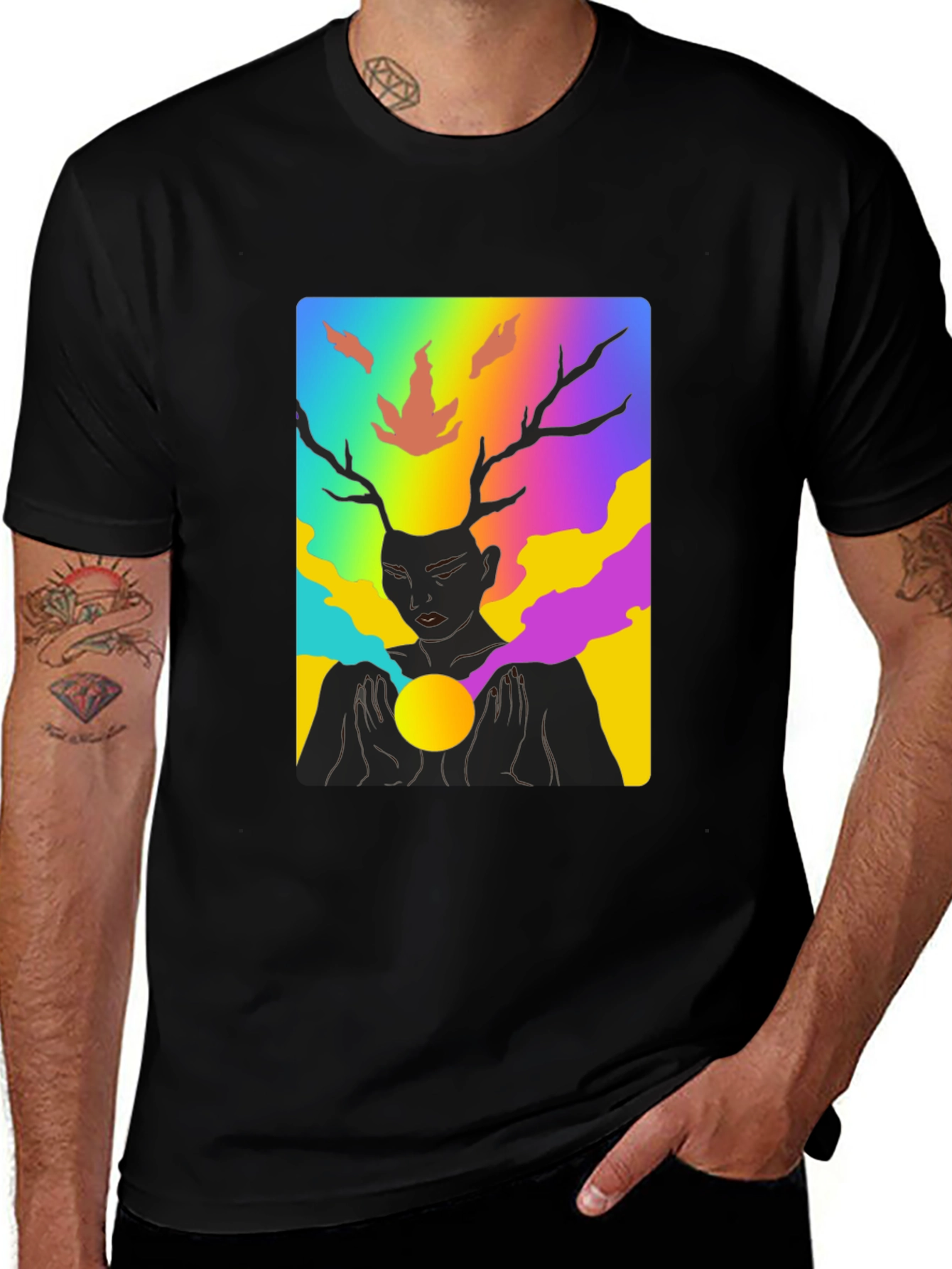 Variant 30 of Colorful Psychedelic Deer T-Shirt
