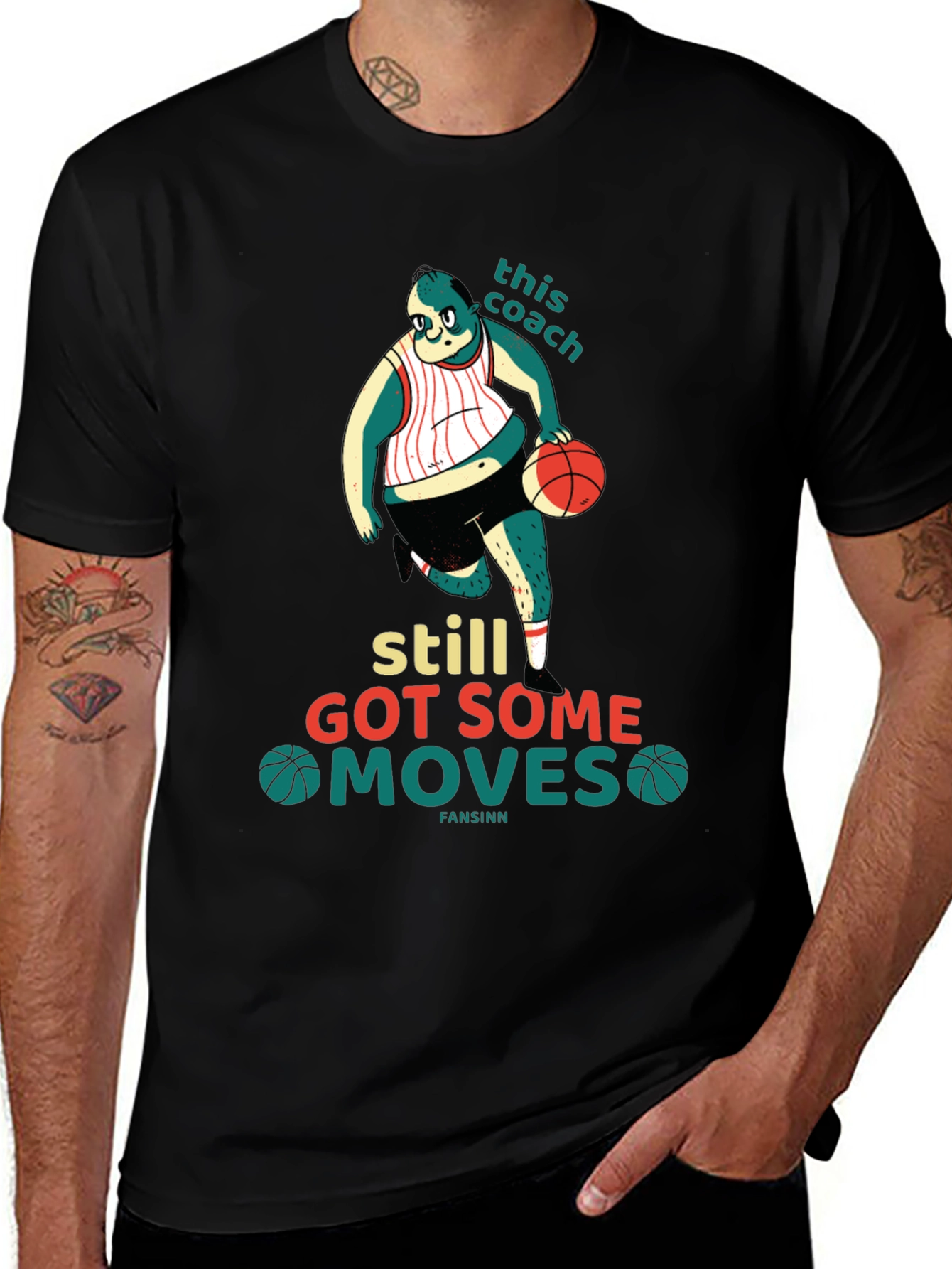 Variant 26 of Funny Basketball Coach Graphic T-Shirt