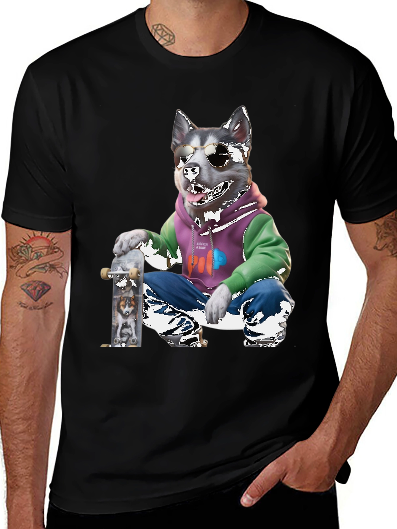 Variant 3 of Dog Skateboarder Graphic Tee