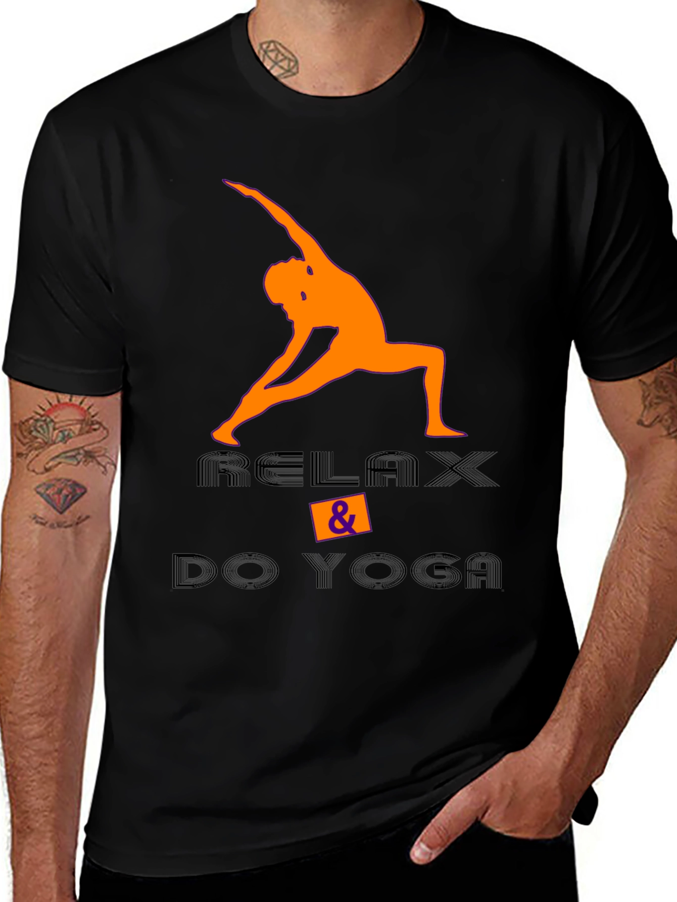 Variant 6 of Relax & Do Yoga Black T-Shirt