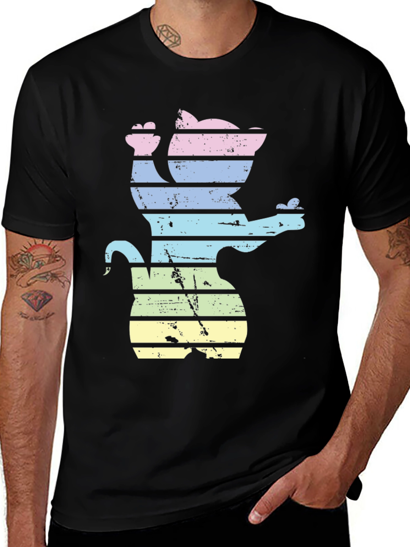 Variant 15 of Retro Lucky Cat T-Shirt - Vintage Style