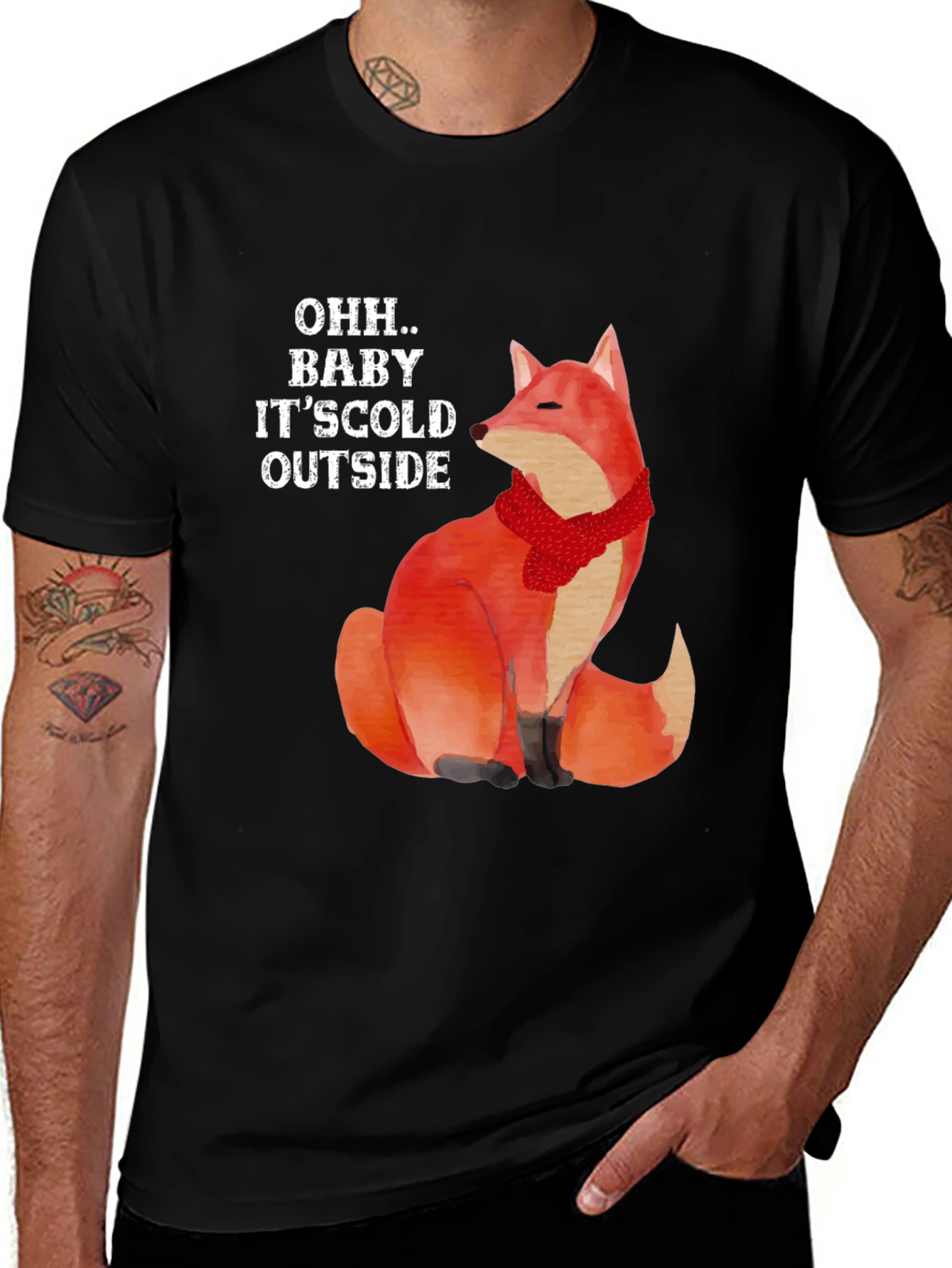 Variant 28 of Cold Outside Fox Graphic T-Shirt