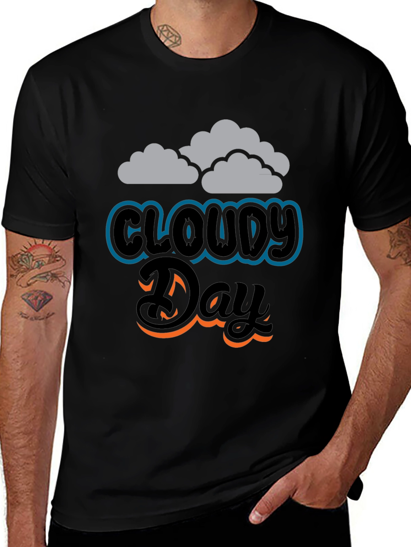 Variant 8 of Cloudy Day Graphic Tee - Stylish Comfort