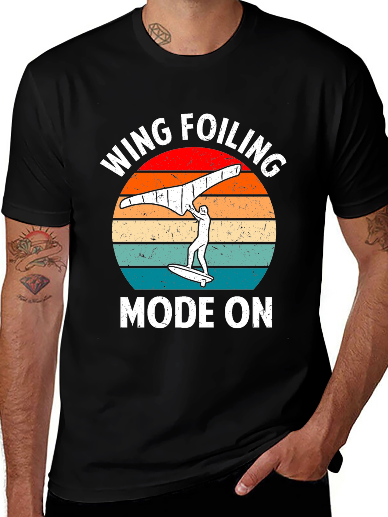 Wing Foiling Mode On Graphic Tee