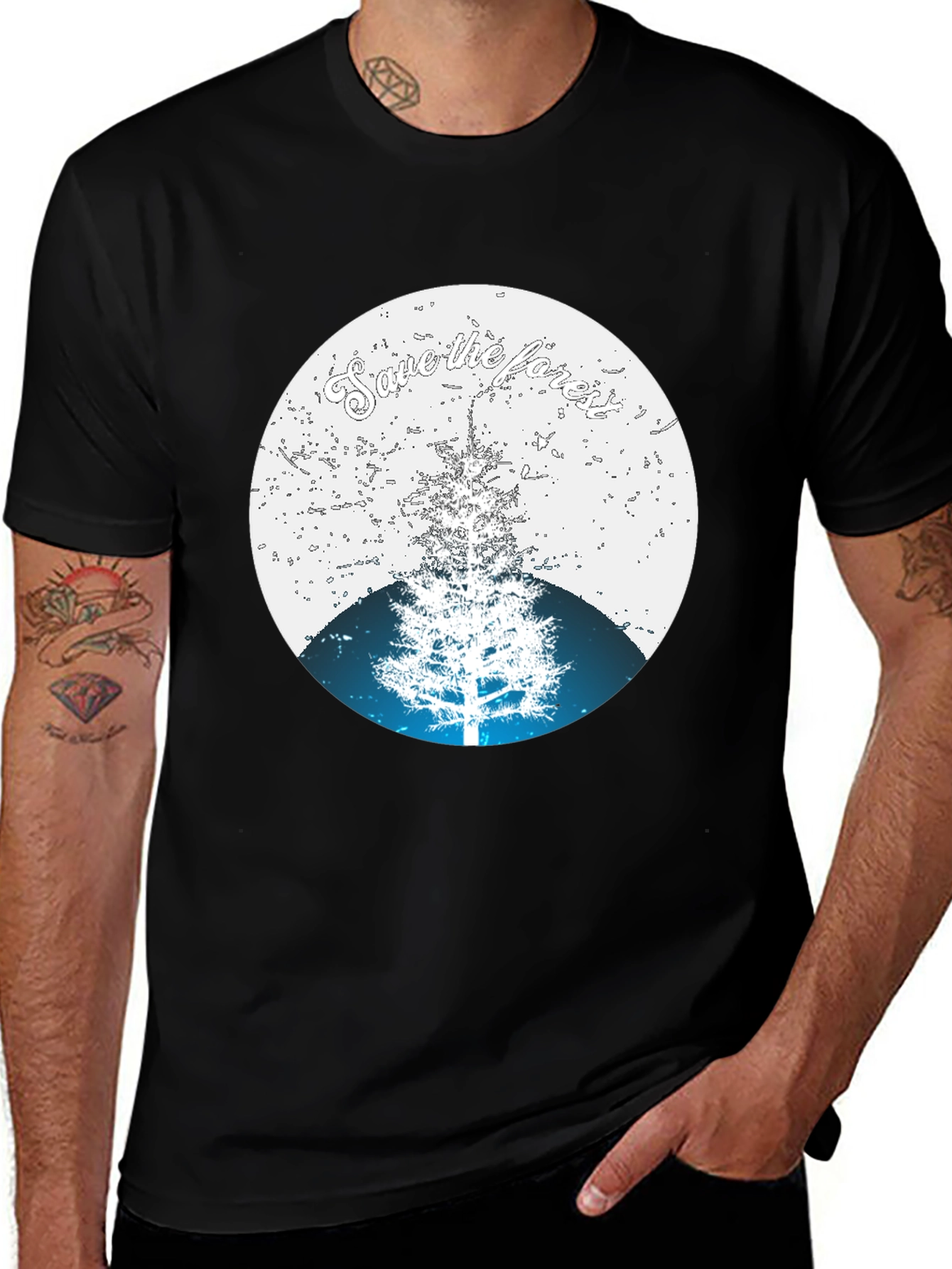 Variant 11 of Save the Forest Tee - Black