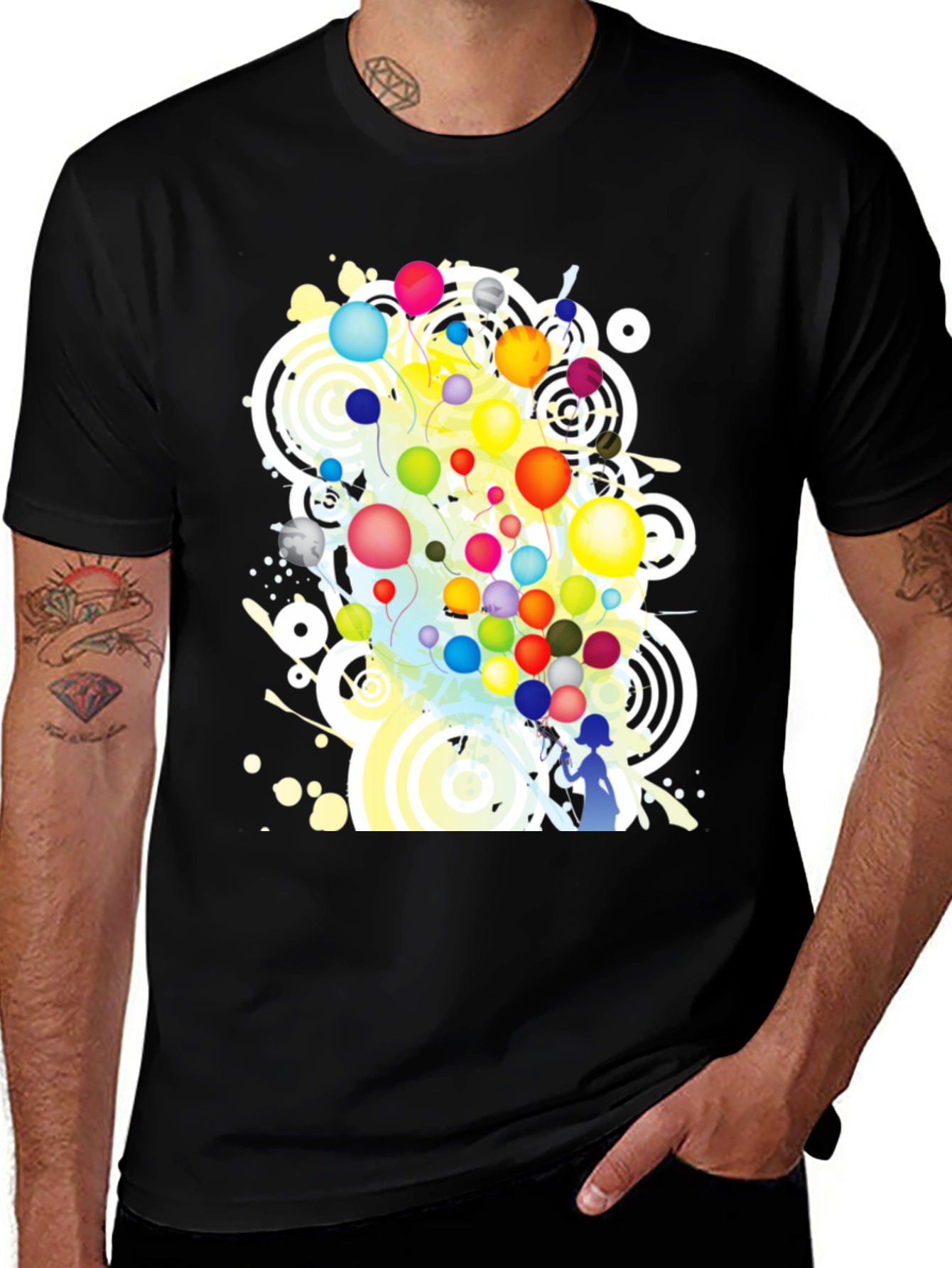 Balloons Graphic Tee - Funky Style