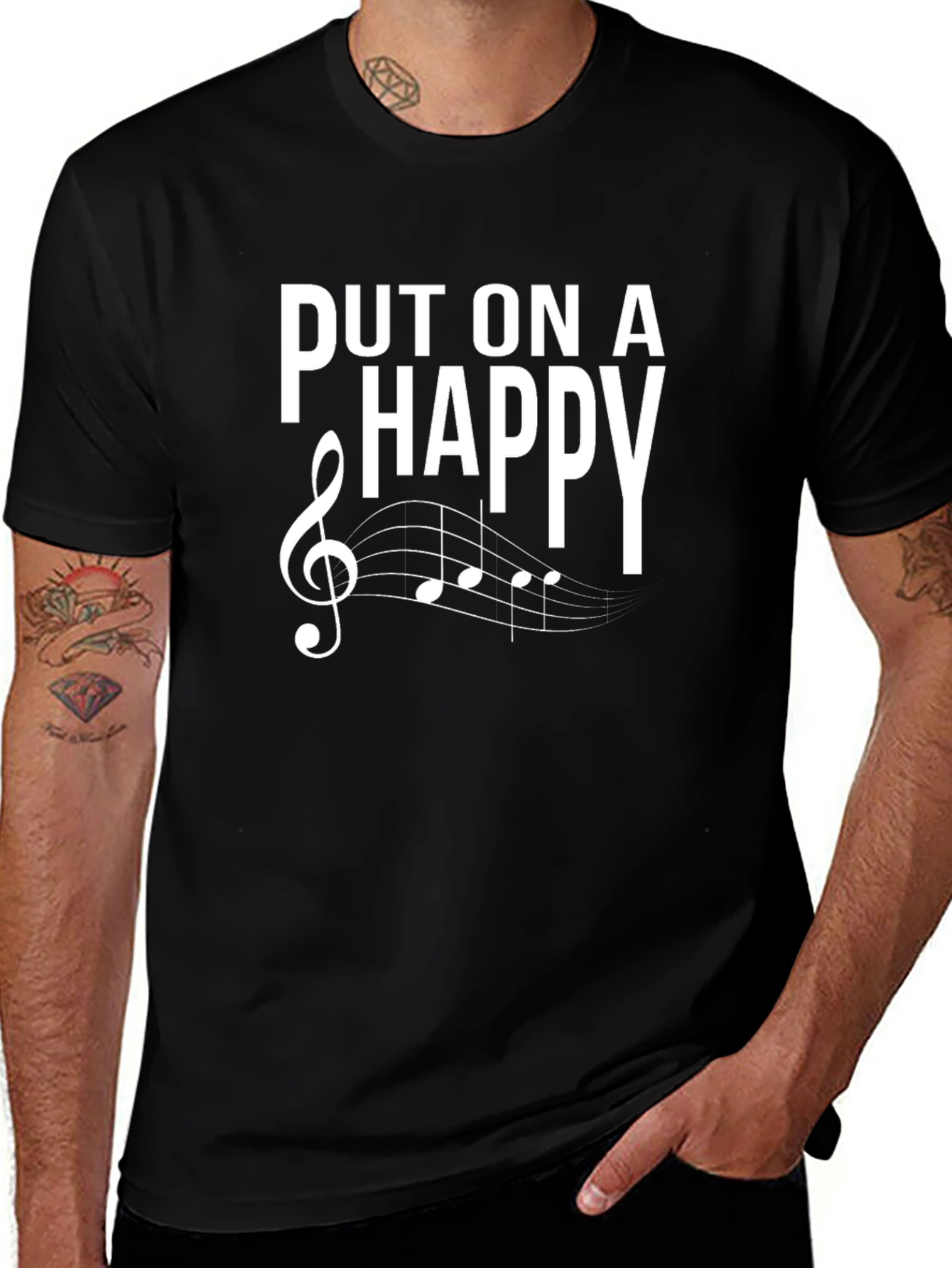 Variant 9 of Put On A Happy Face Music T-Shirt
