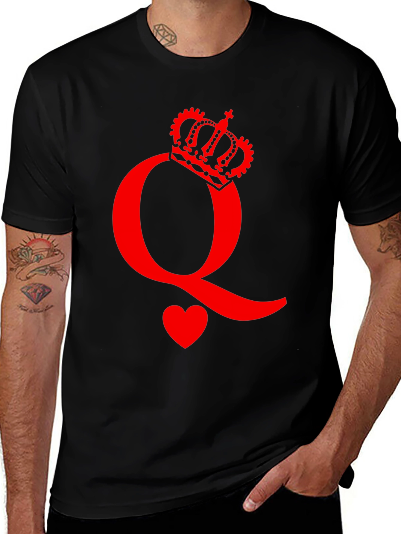 Variant 29 of Queen of Hearts Black T-Shirt
