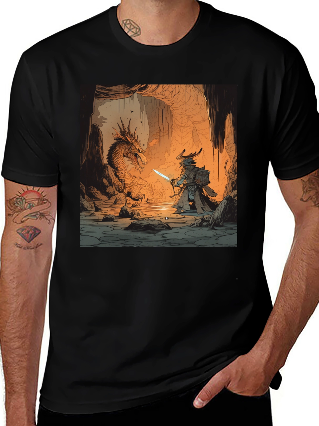 Dragon Slayer T-Shirt - Adventurer vs Dragon