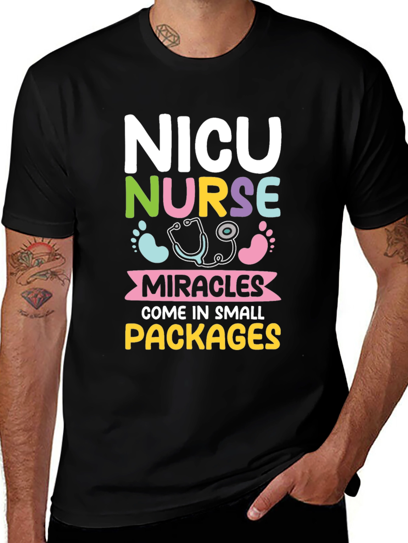 NICU Nurse T-Shirt - Miracles in Small Packages