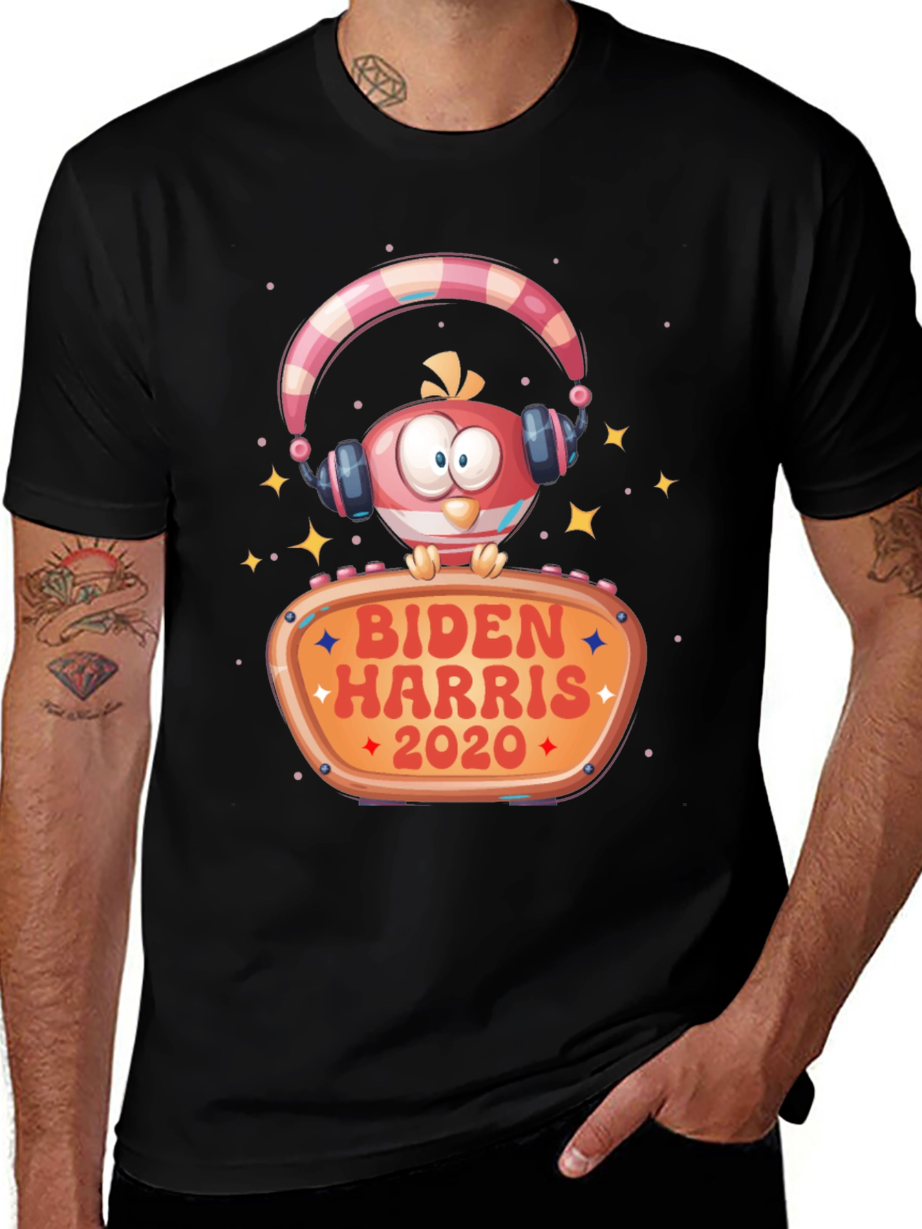 Biden Harris 2020 Cartoon Bird T-Shirt