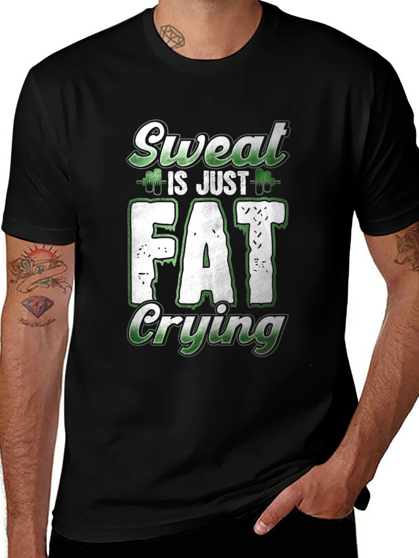 Variant 2 of Sweat is Just Fat Crying T-Shirt