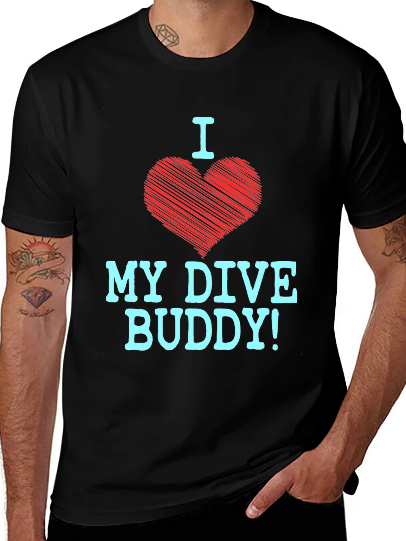 Variant 21 of I Heart My Dive Buddy T-Shirt - Scuba Diving Gift