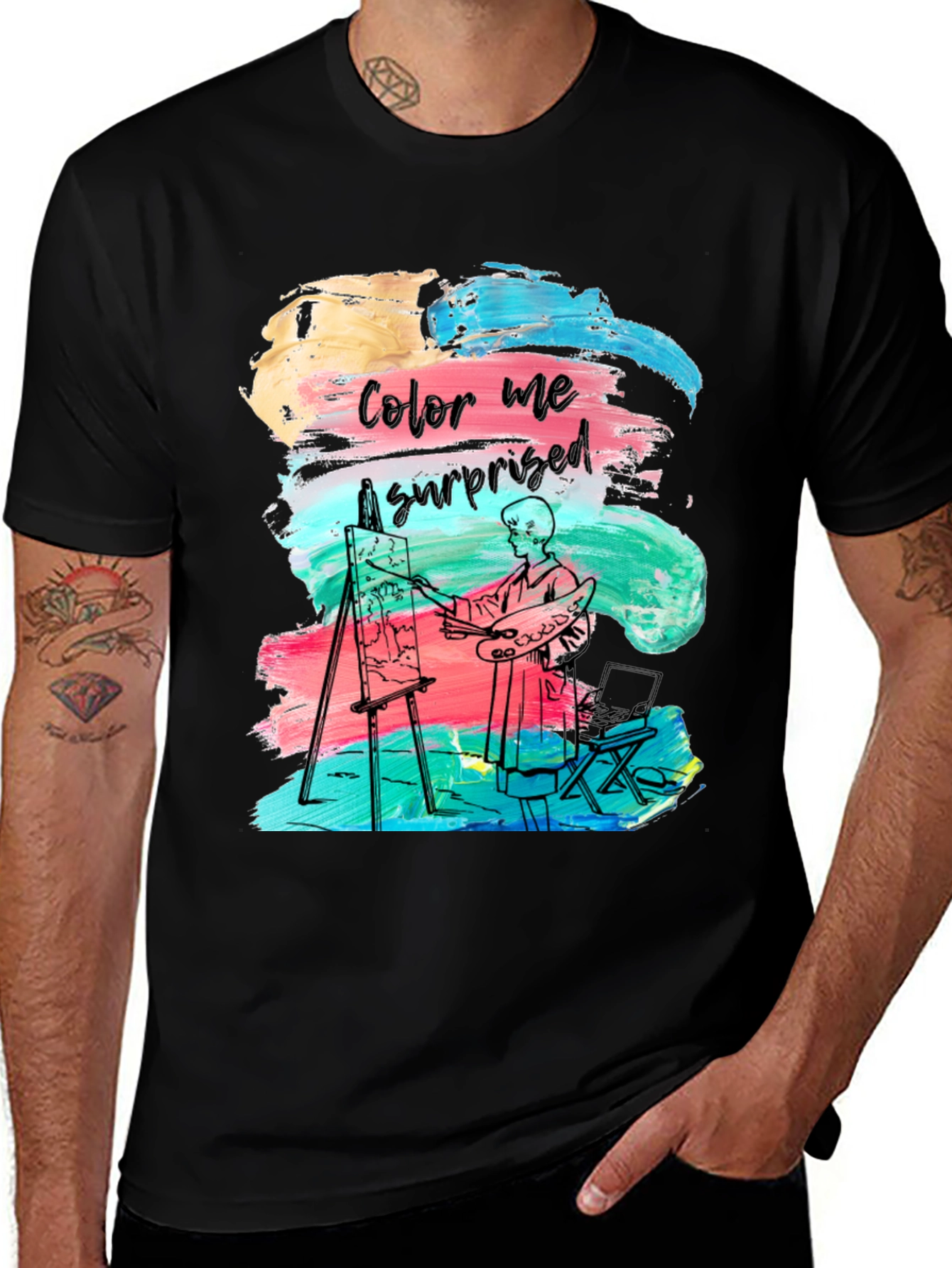 Variant 18 of Color Me Surprised Black T-Shirt