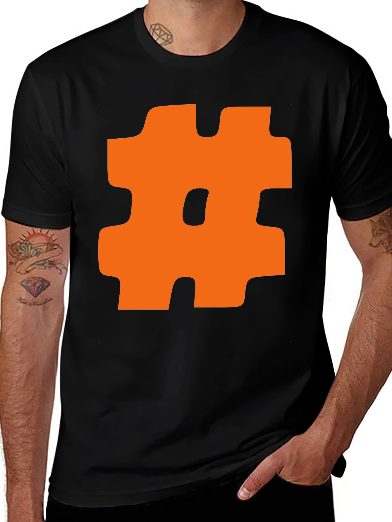 Variant 29 of Orange Gear Black T-Shirt