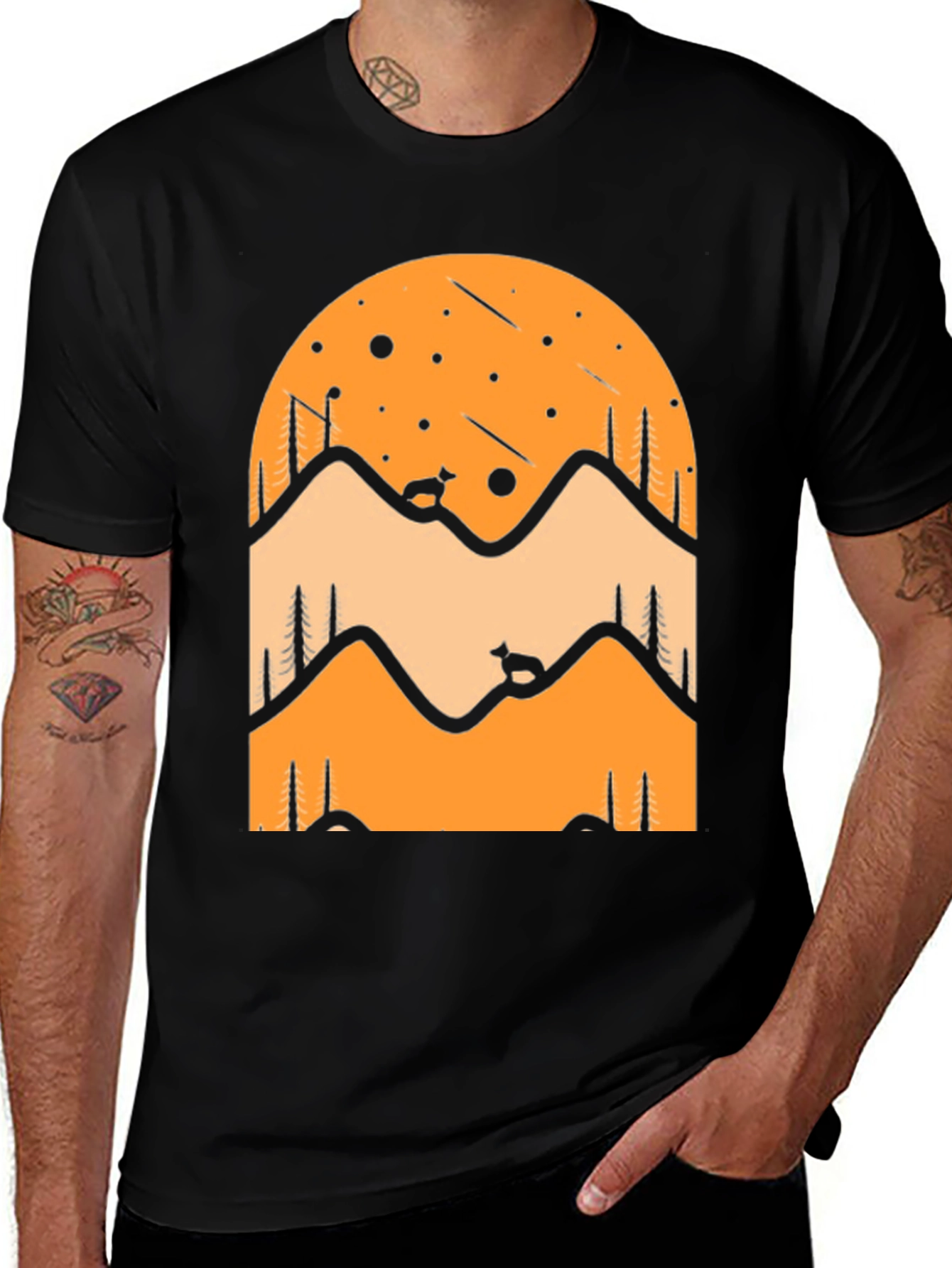 Variant 7 of Mountain Scene Graphic Tee