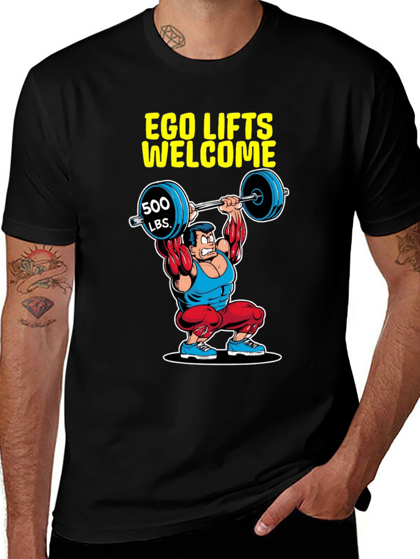 Variant 4 of Ego Lifts Welcome Men's Graphic T-Shirt