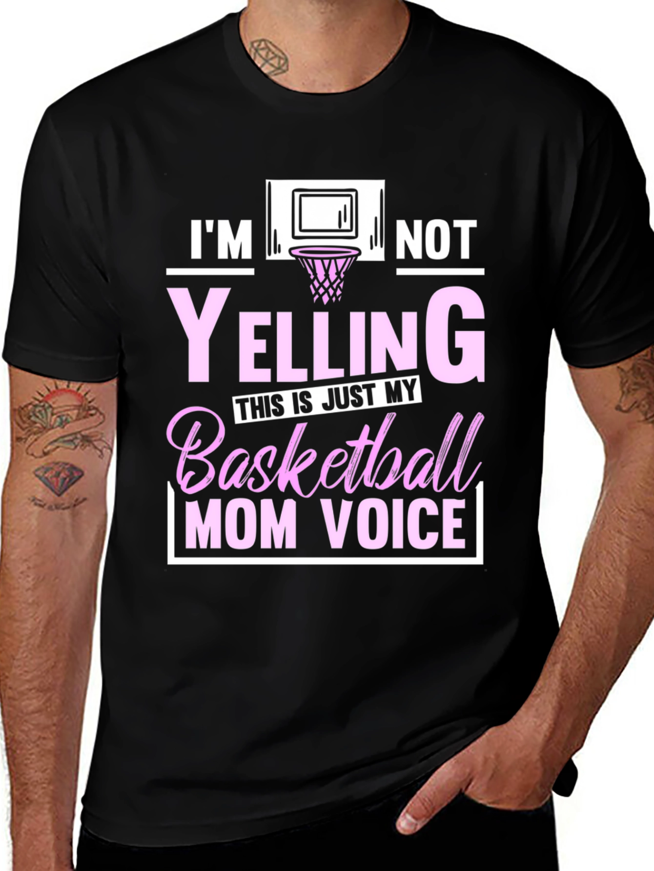 Variant 9 of Basketball Mom Voice T-Shirt - Funny Graphic Tee