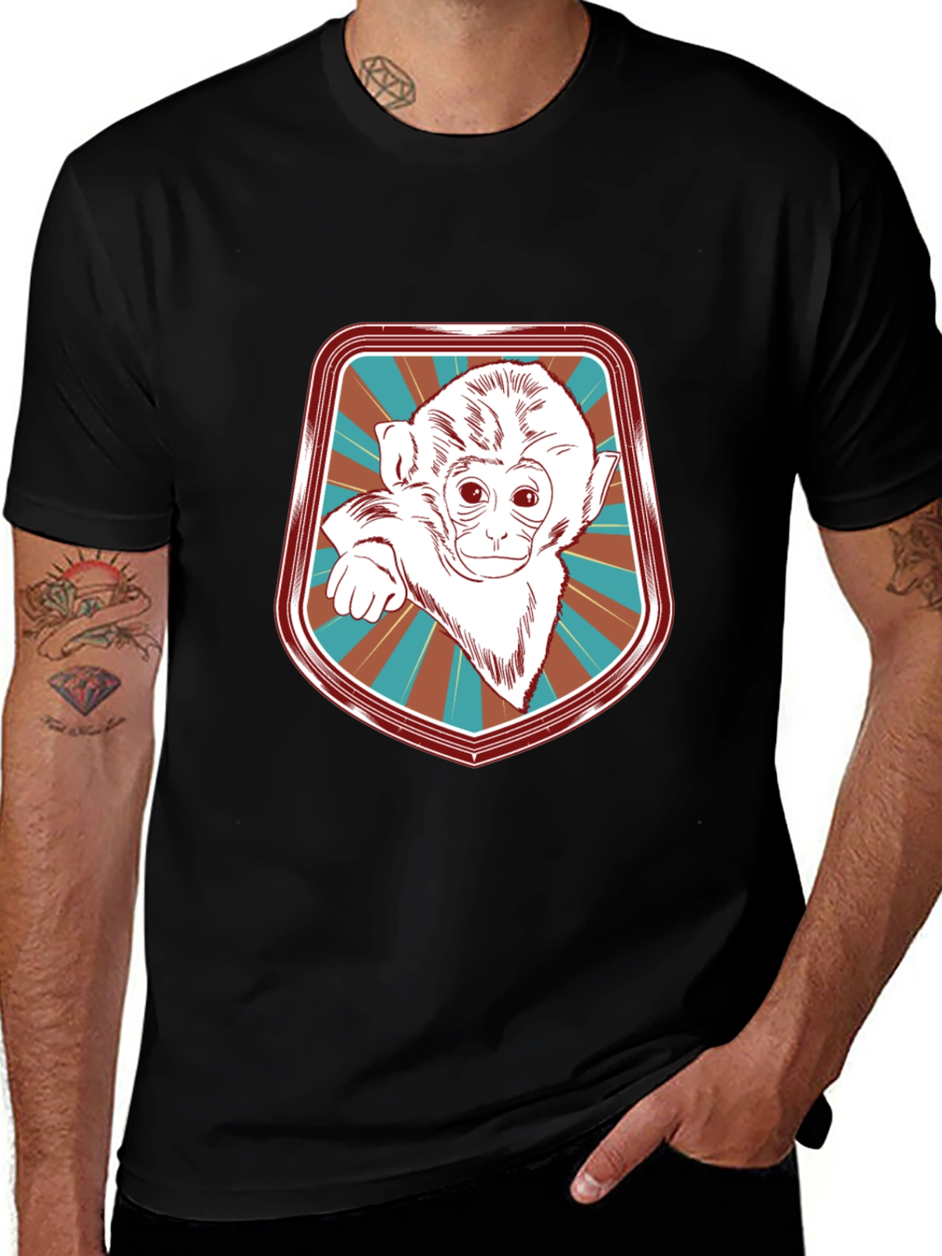 Variant 10 of Monkey Graphic Tee - Cool & Quirky