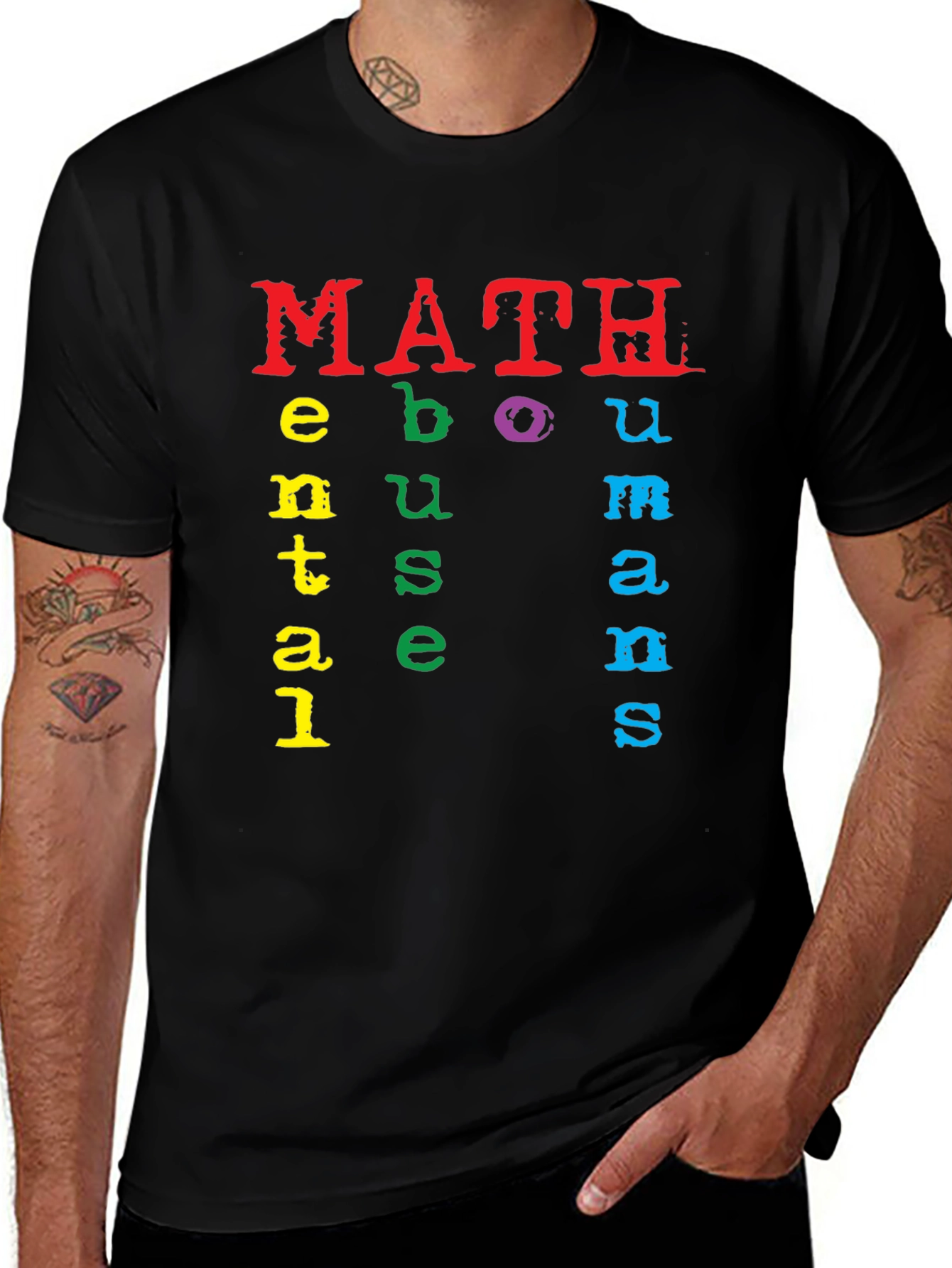 Math Mental Abuse Humans Graphic Tee