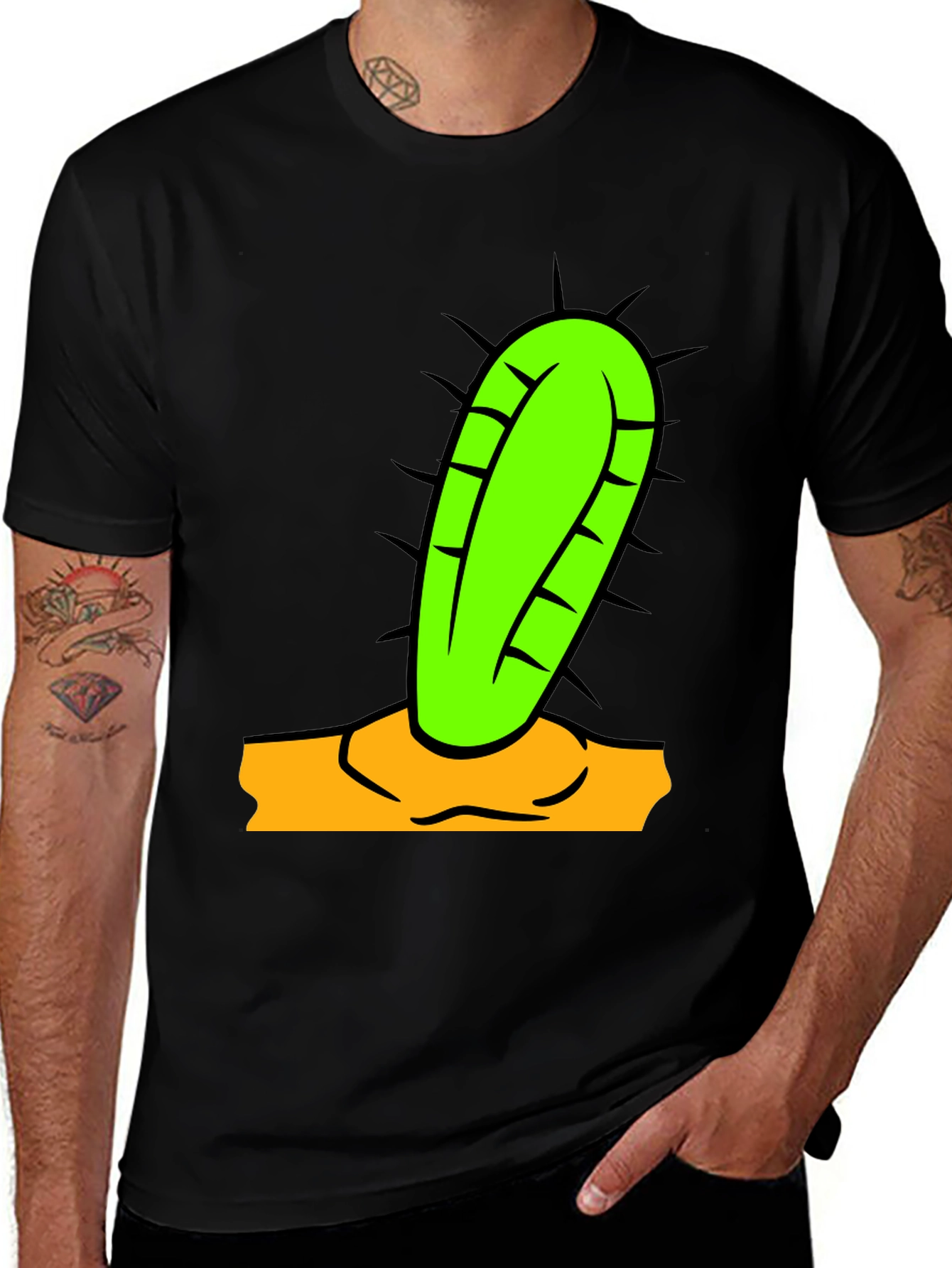 Cactus Graphic T-Shirt - Novelty Design