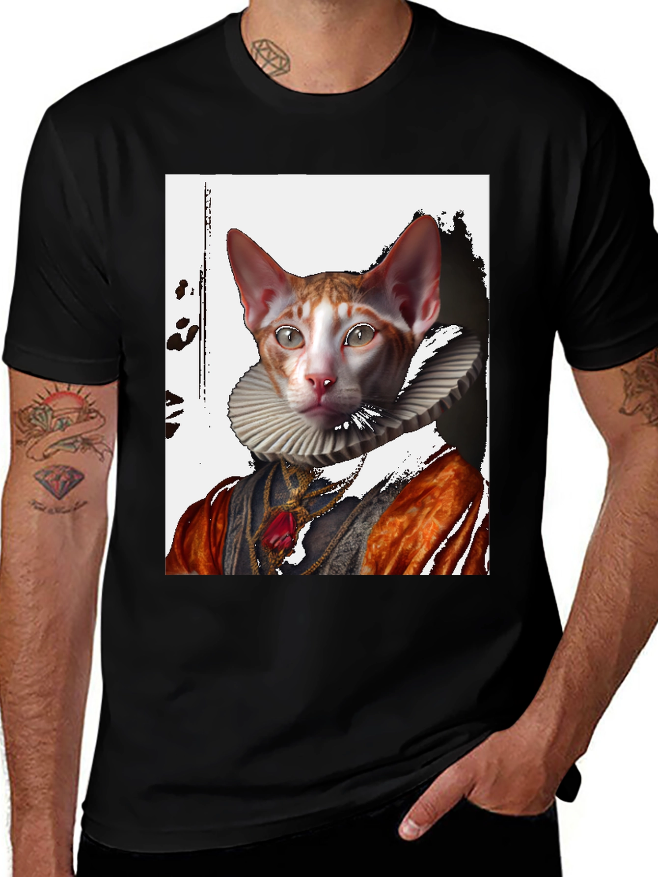 Variant 15 of Royal Cat T-Shirt: Renaissance Pet Portrait Tee