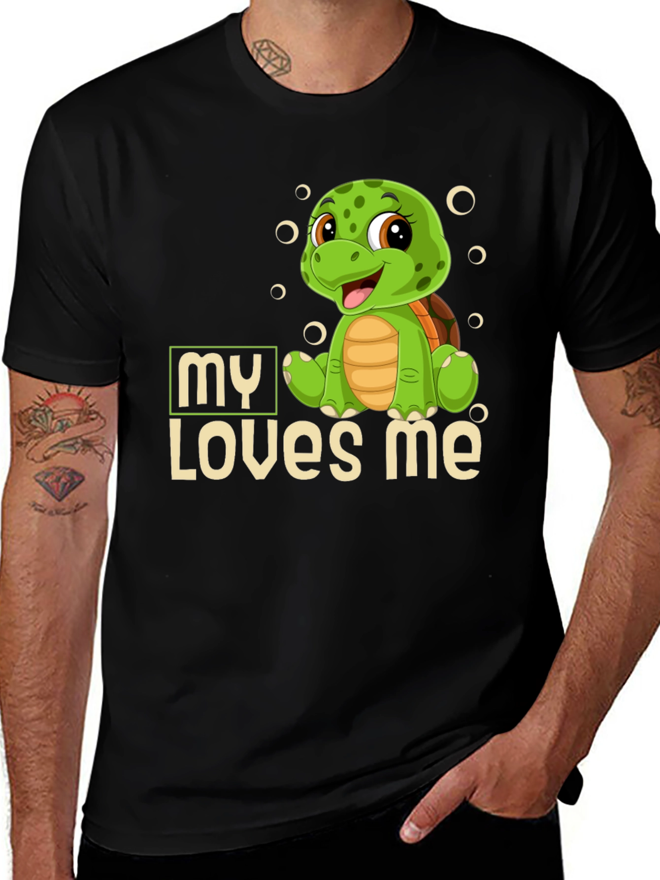 Variant 29 of Turtle 'My Loves Me' Graphic T-Shirt