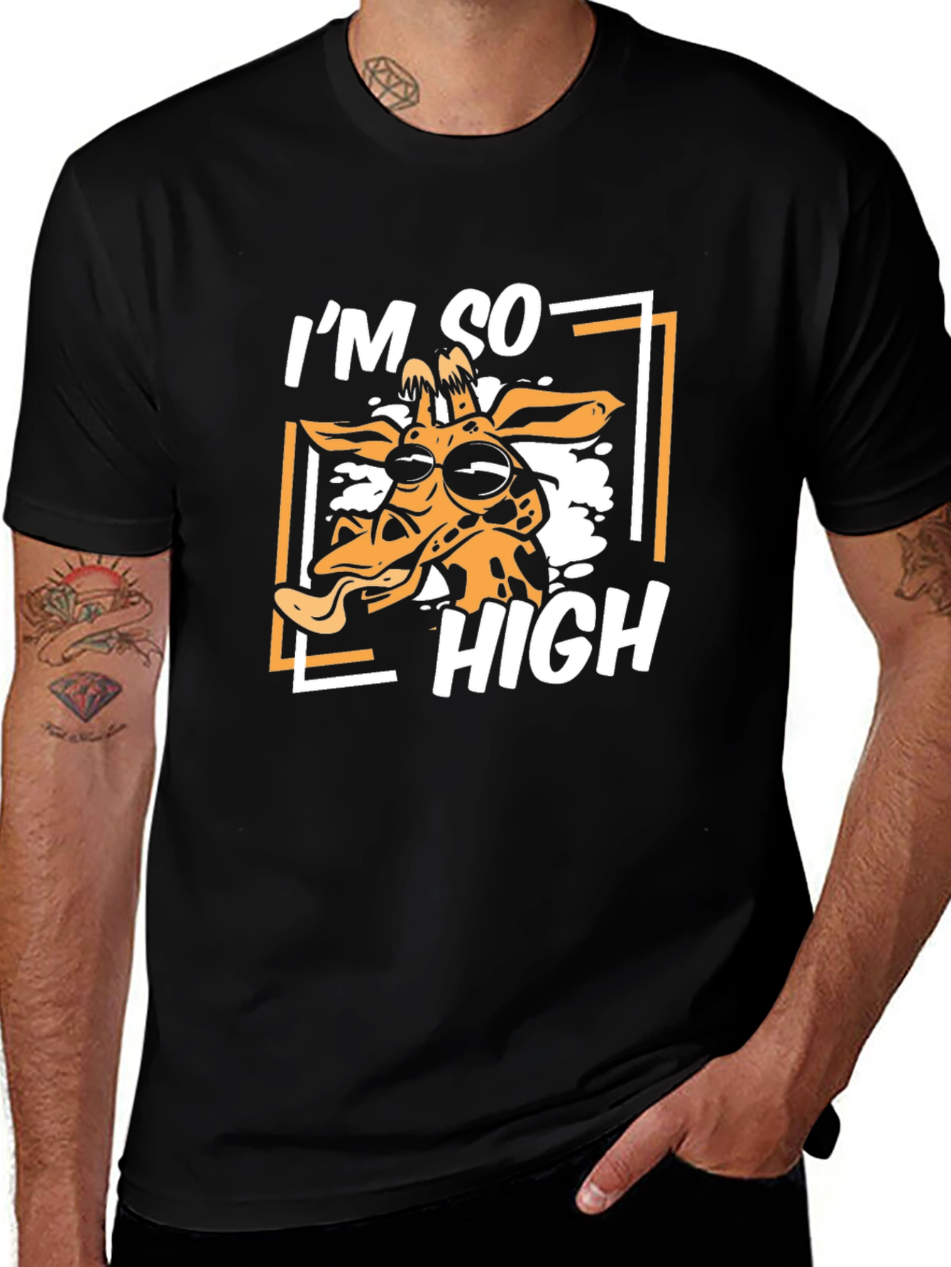 Variant 4 of High Giraffe Graphic Tee - Funny Animal T-Shirt